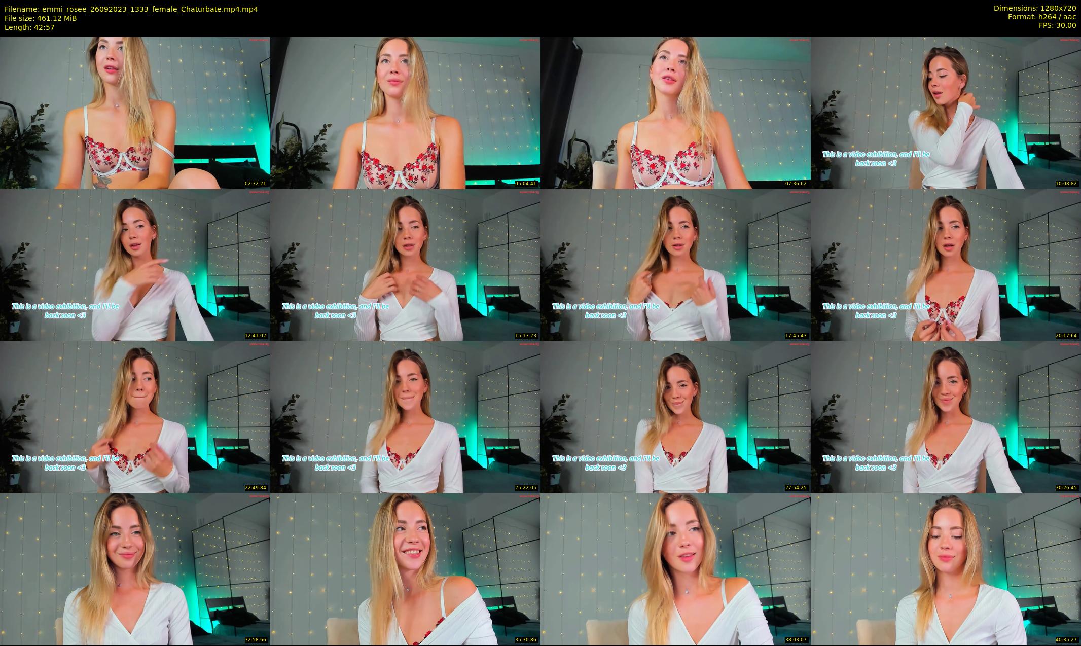 emmi_rosee — 43 minute Chaturbate female cam show recording, 720p, Sep 26, 2023