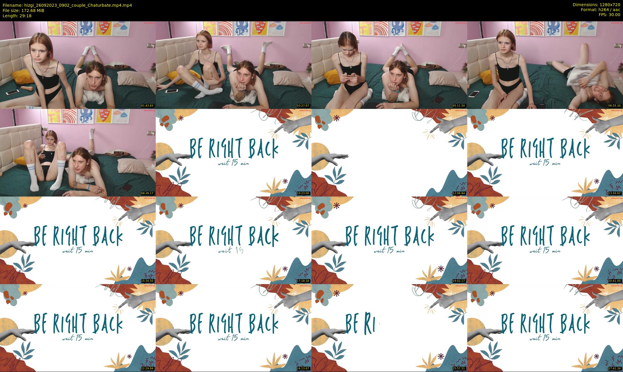 hizgi — 30 minute Chaturbate couple cam show recording, 720p, Sep 26, 2023