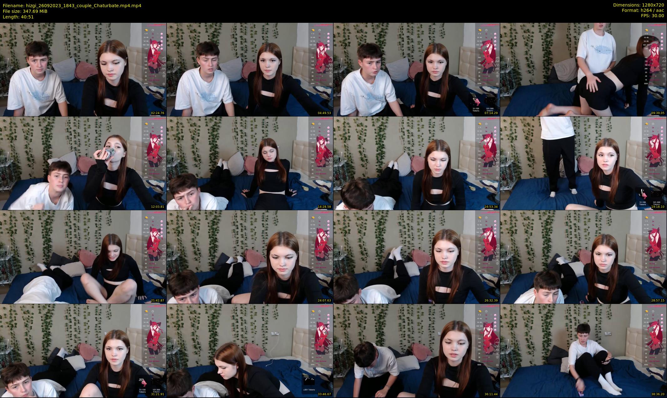hizgi — 41 minute Chaturbate couple cam show recording, 720p, Sep 26, 2023