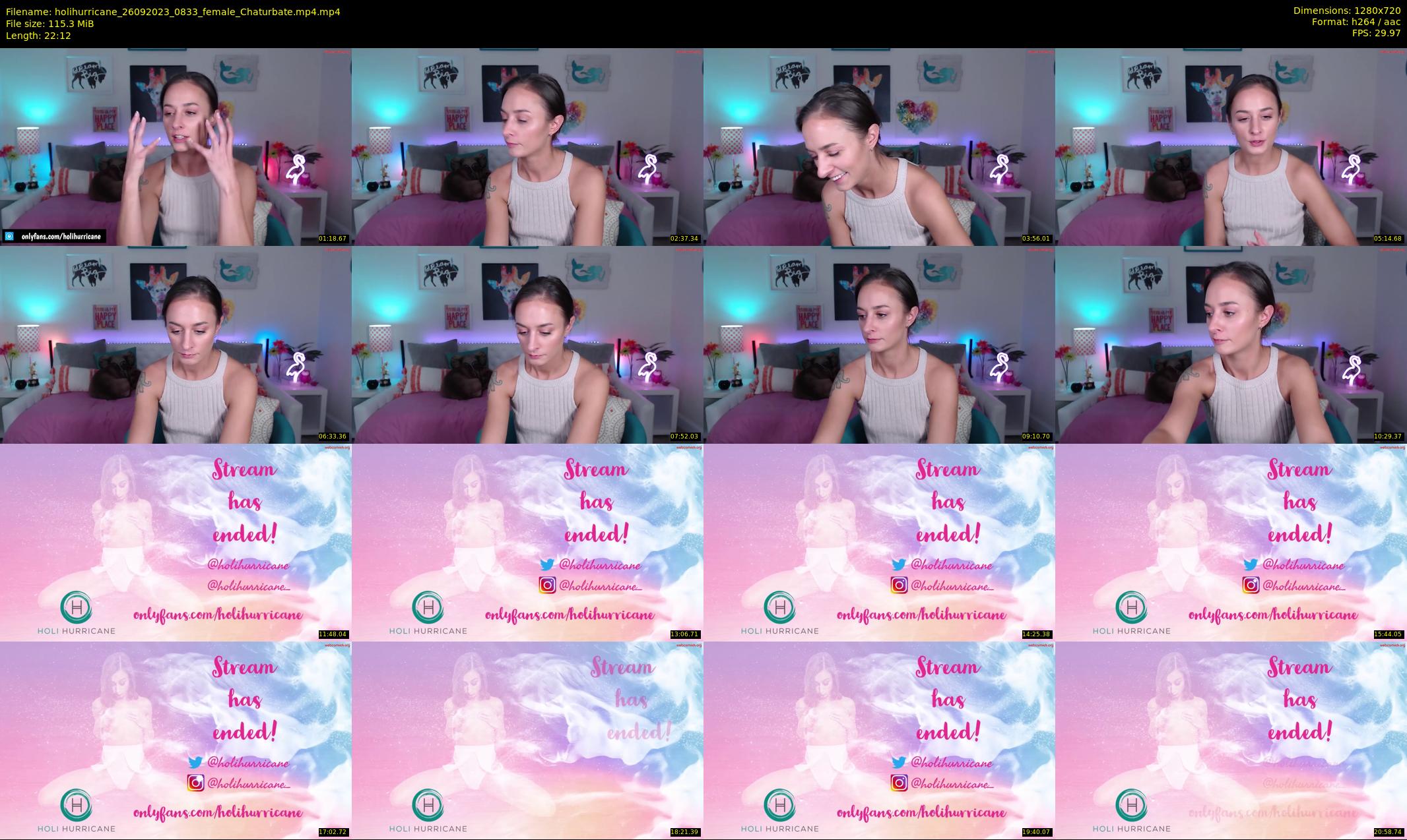 holihurricane — 23 minute Chaturbate female cam show recording, 720p, Sep 26, 2023
