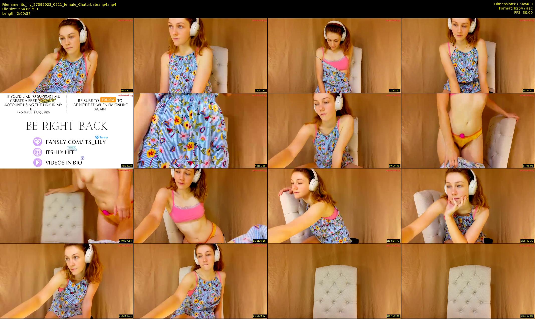 its_lily — 121 minute Chaturbate female cam show recording, 480p, Sep 27, 2023
