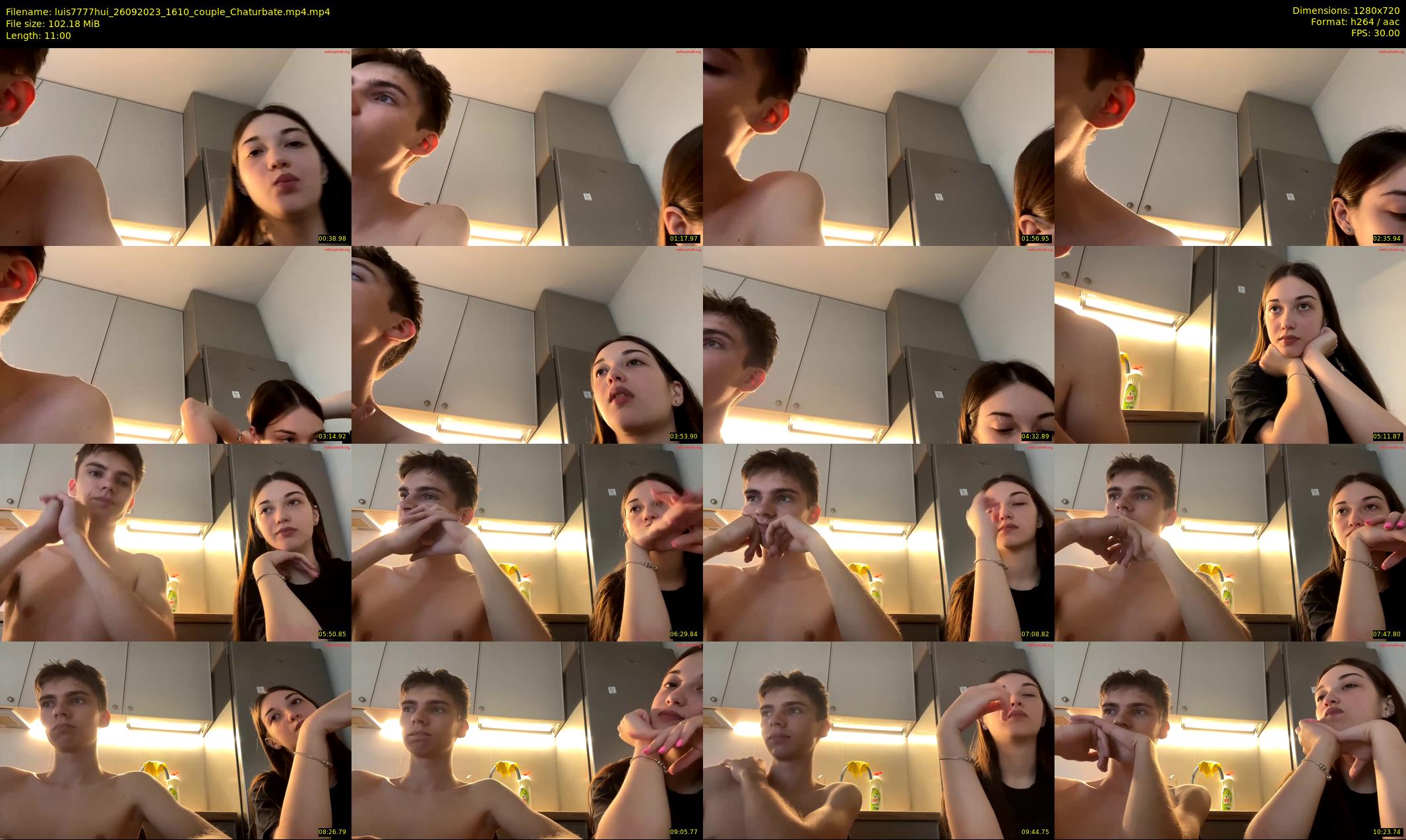 luis7777hui — 11 minute Chaturbate couple cam show recording, 720p, Sep 26, 2023
