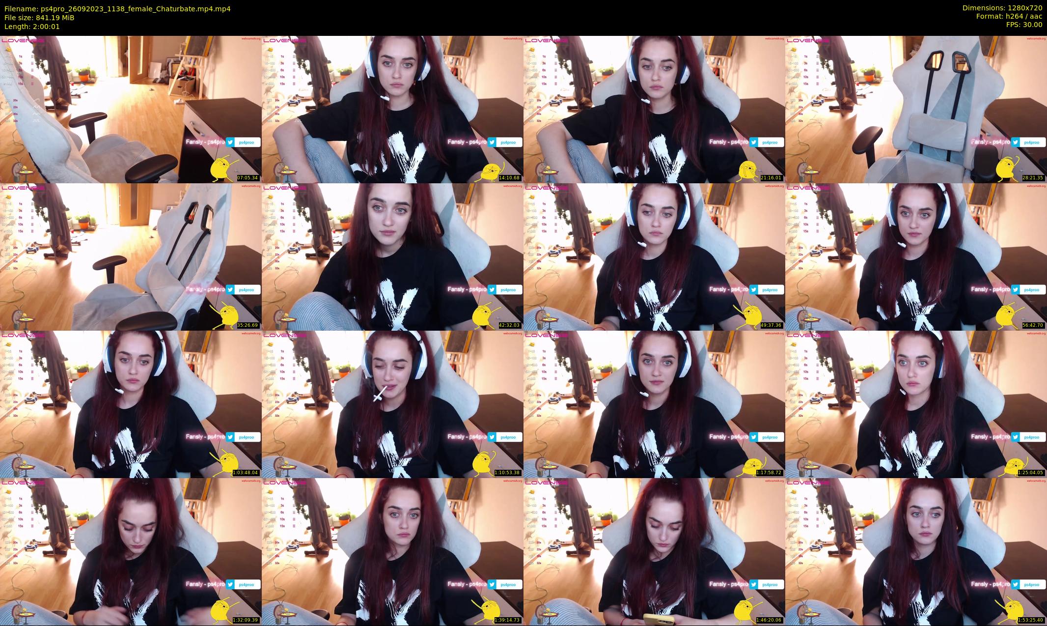 ps4pro — 121 minute Chaturbate female cam show recording, 720p, Sep 26, 2023