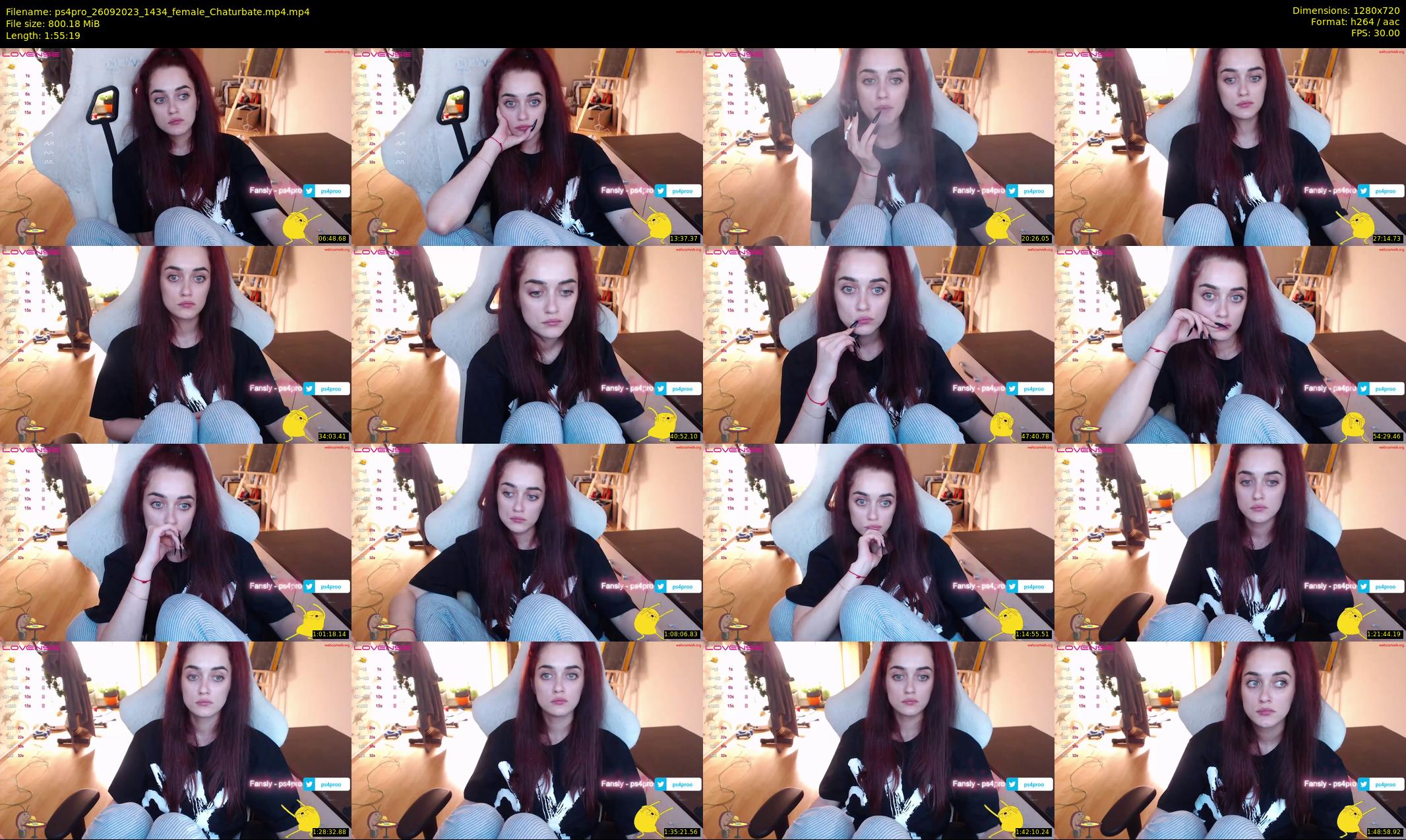 ps4pro — 116 minute Chaturbate female cam show recording, 720p, Sep 26, 2023