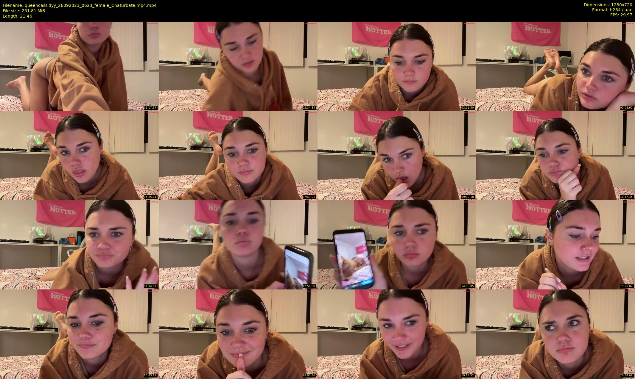queencassidyy — 22 minute Chaturbate female cam show recording, 720p, Sep 26, 2023