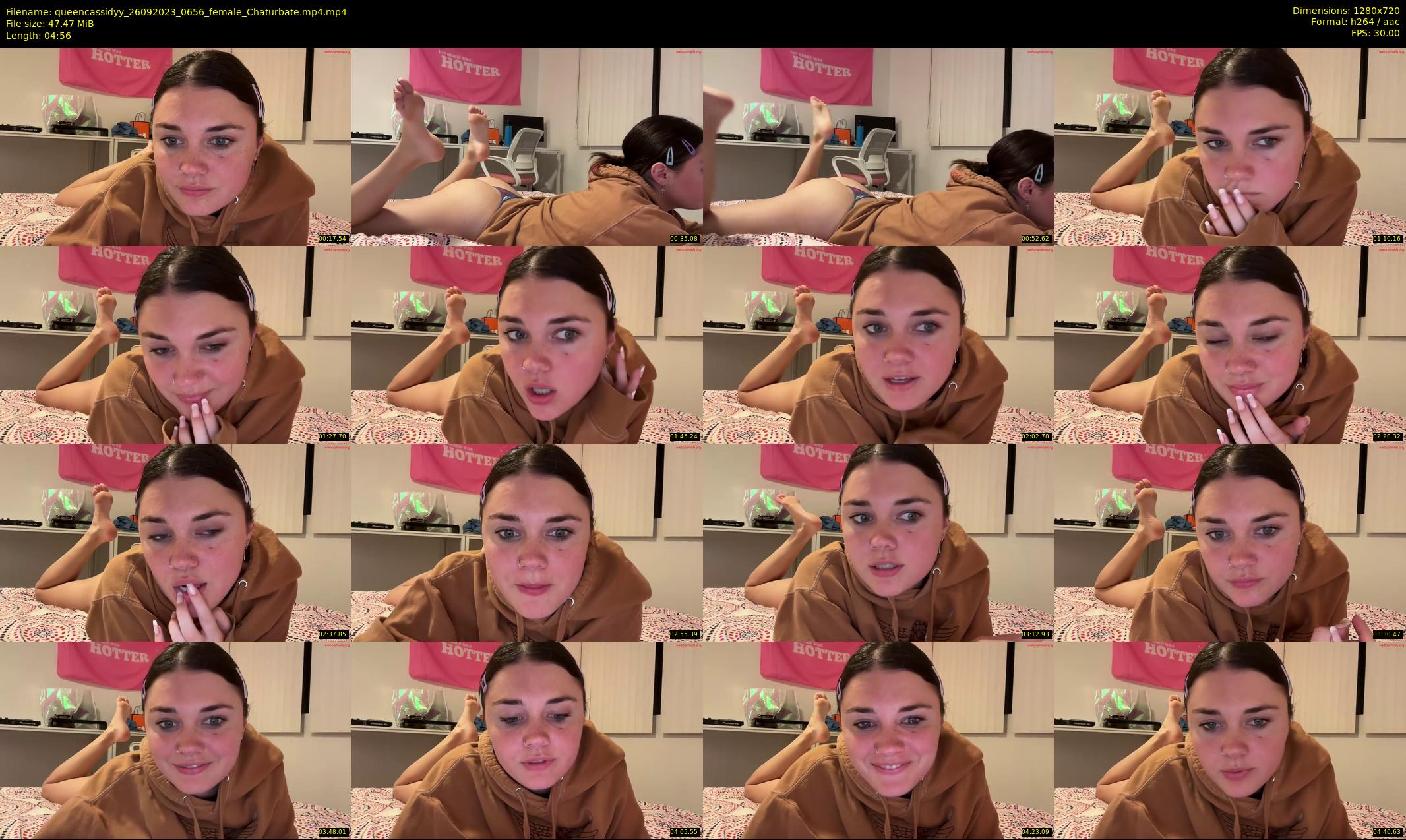 queencassidyy — 5 minute Chaturbate female cam show recording, 720p, Sep 26, 2023