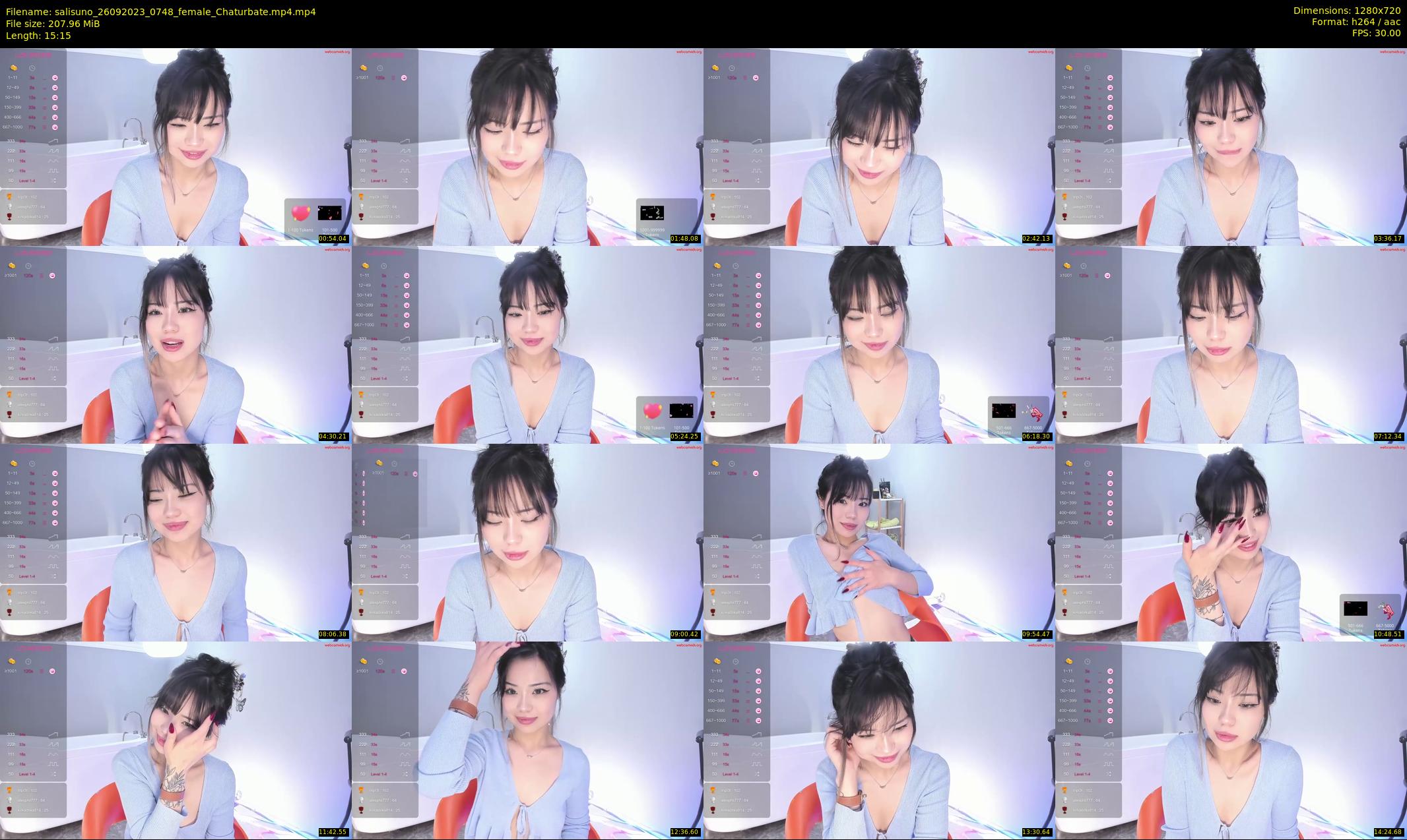 salisuno — 16 minute Chaturbate female cam show recording, 720p, Sep 26, 2023