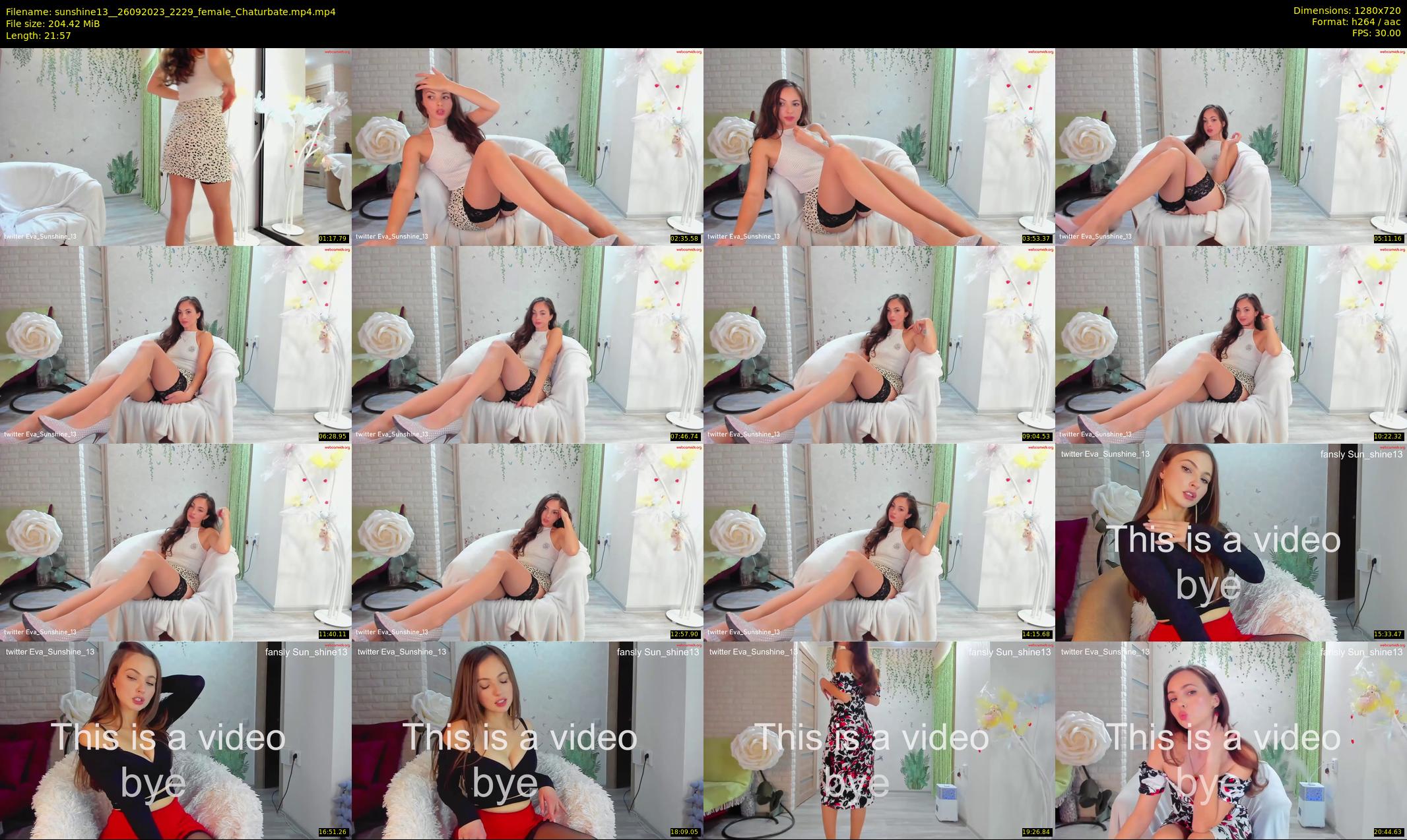 sunshine13_ — 22 minute Chaturbate female cam show recording, 720p, Sep 26, 2023