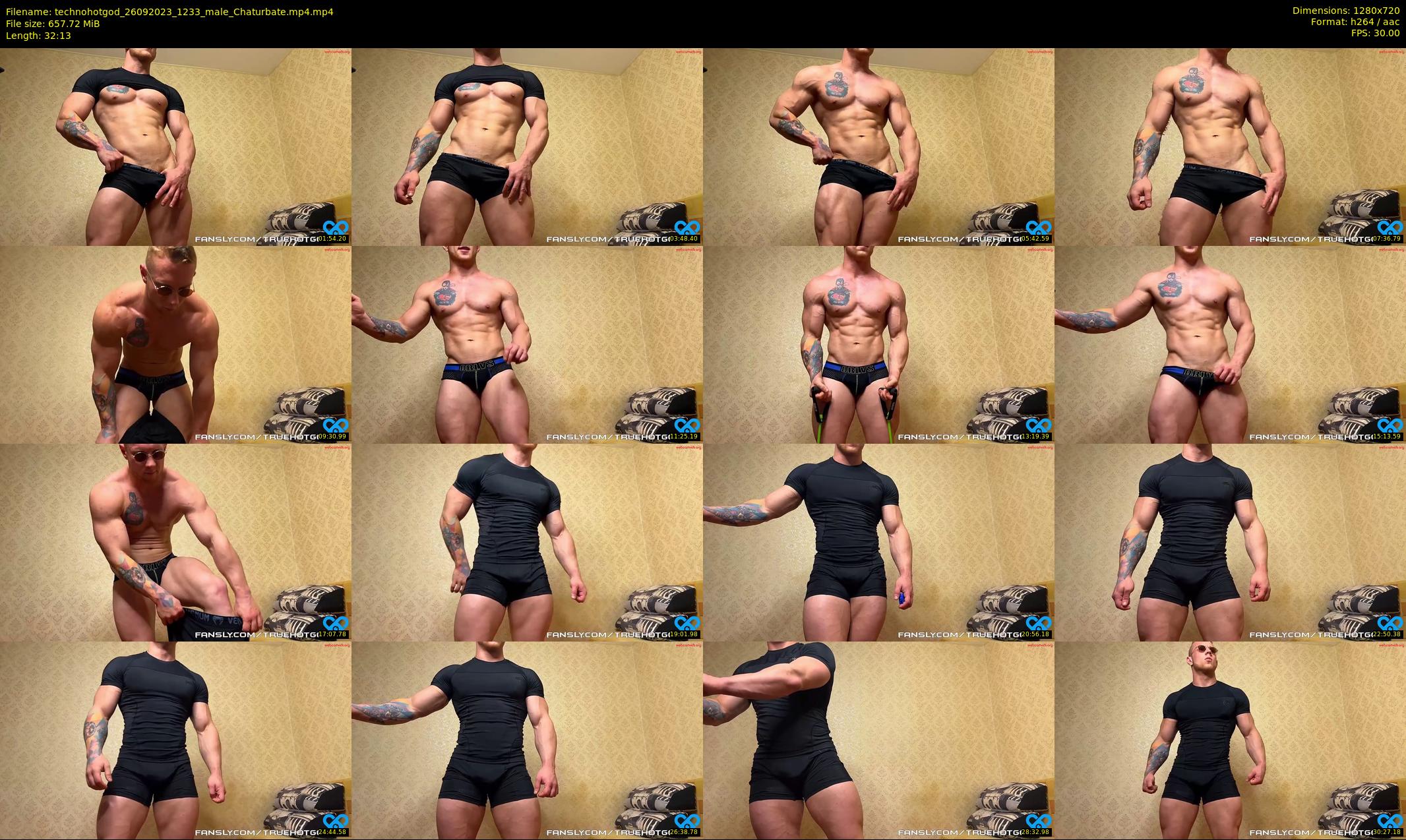 technohotgod — 33 minute Chaturbate male cam show recording, 720p, Sep 26, 2023
