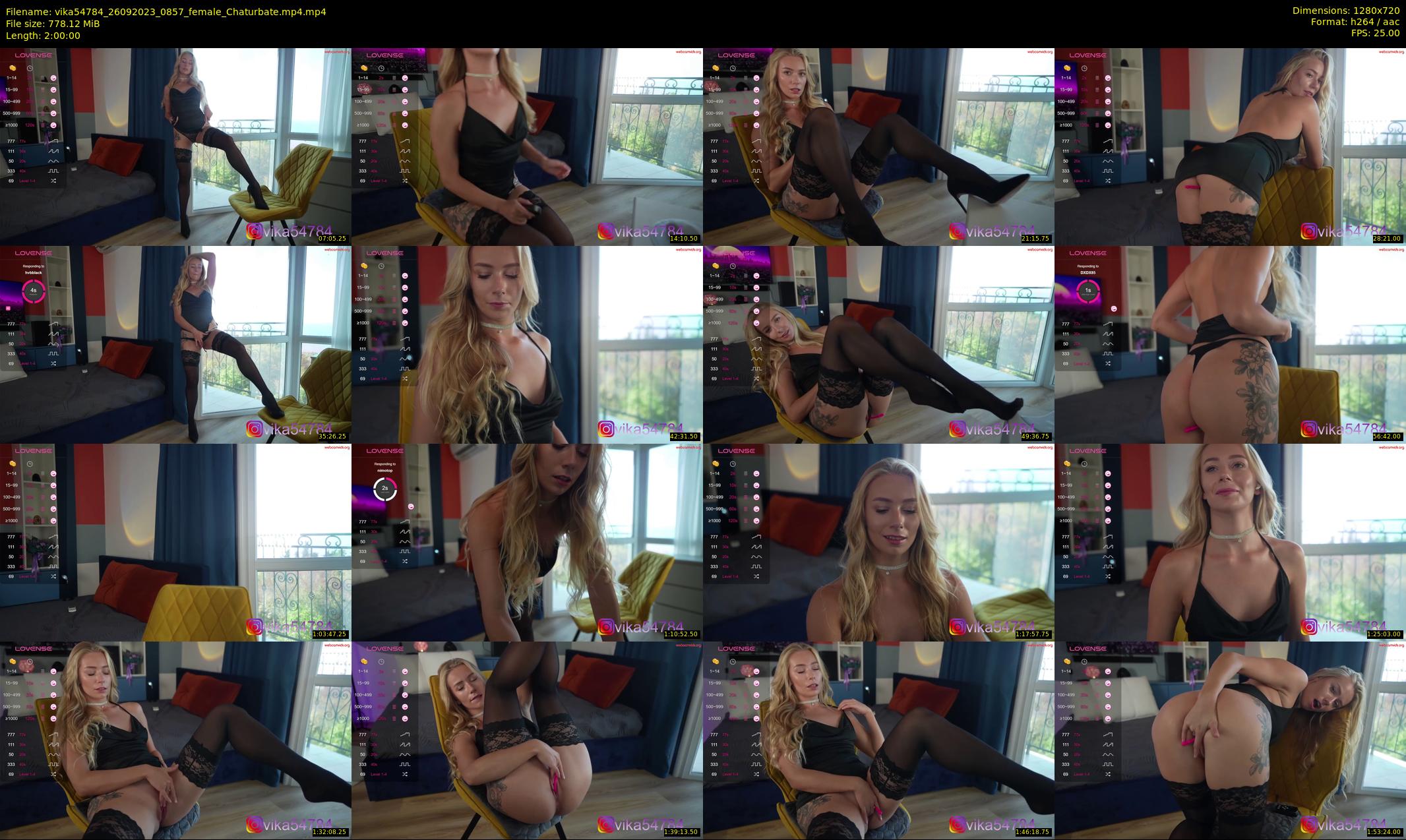 vika54784 — 120 minute Chaturbate female cam show recording, 720p, Sep 26, 2023
