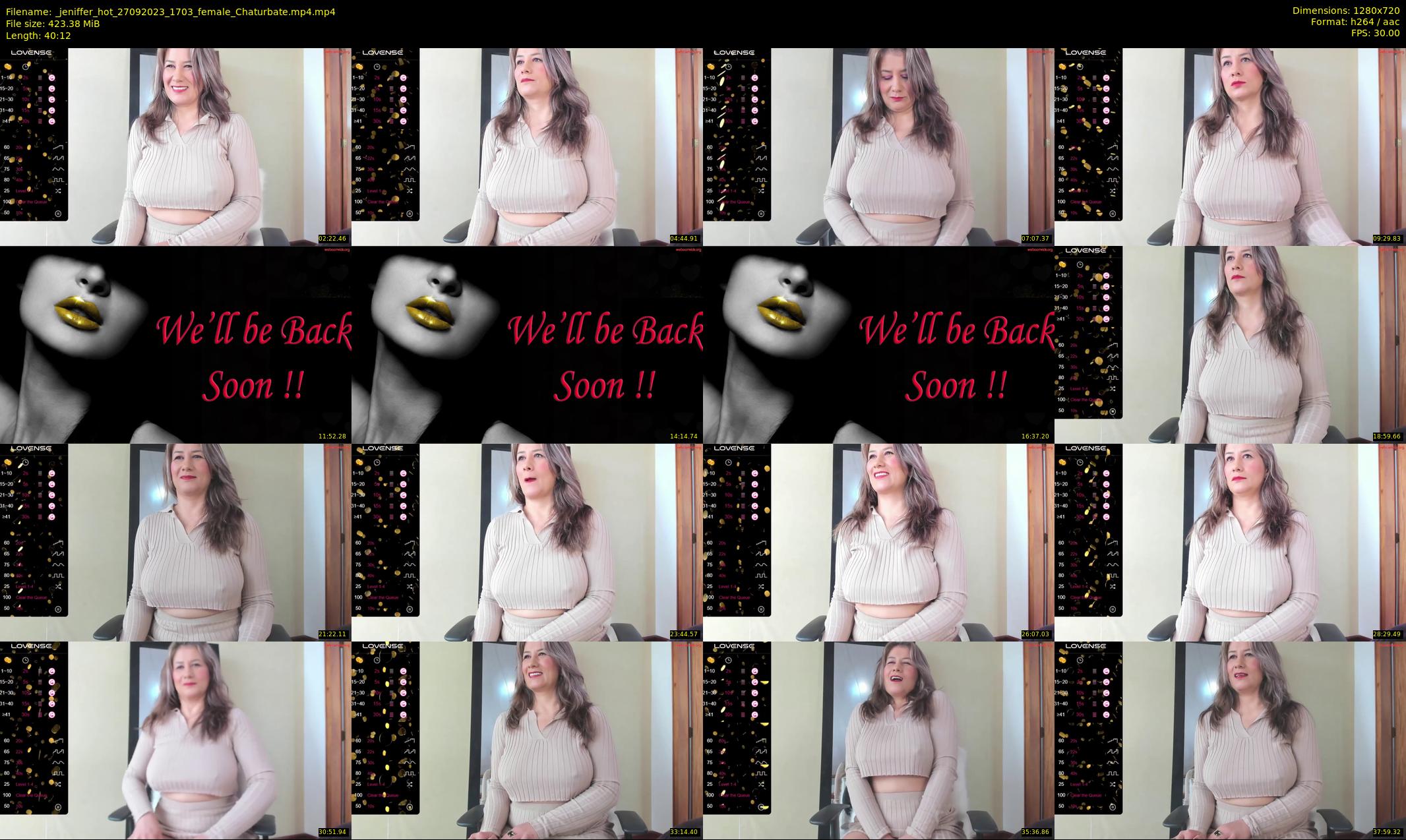 _jeniffer_hot — 41 minute Chaturbate female cam show recording, 720p, Sep 27, 2023