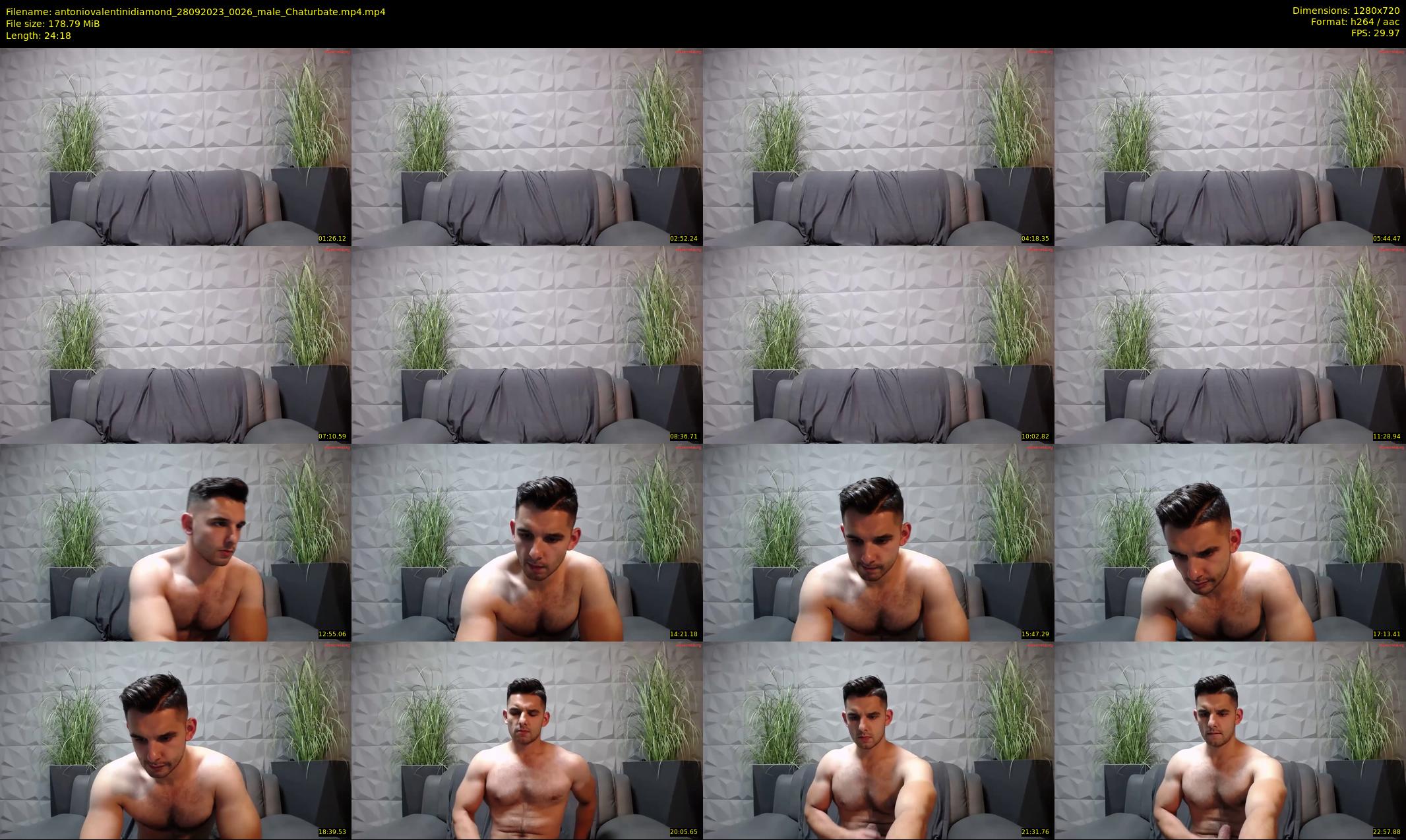 antoniovalentinidiamond — 25 minute Chaturbate male cam show recording, 720p, Sep 28, 2023