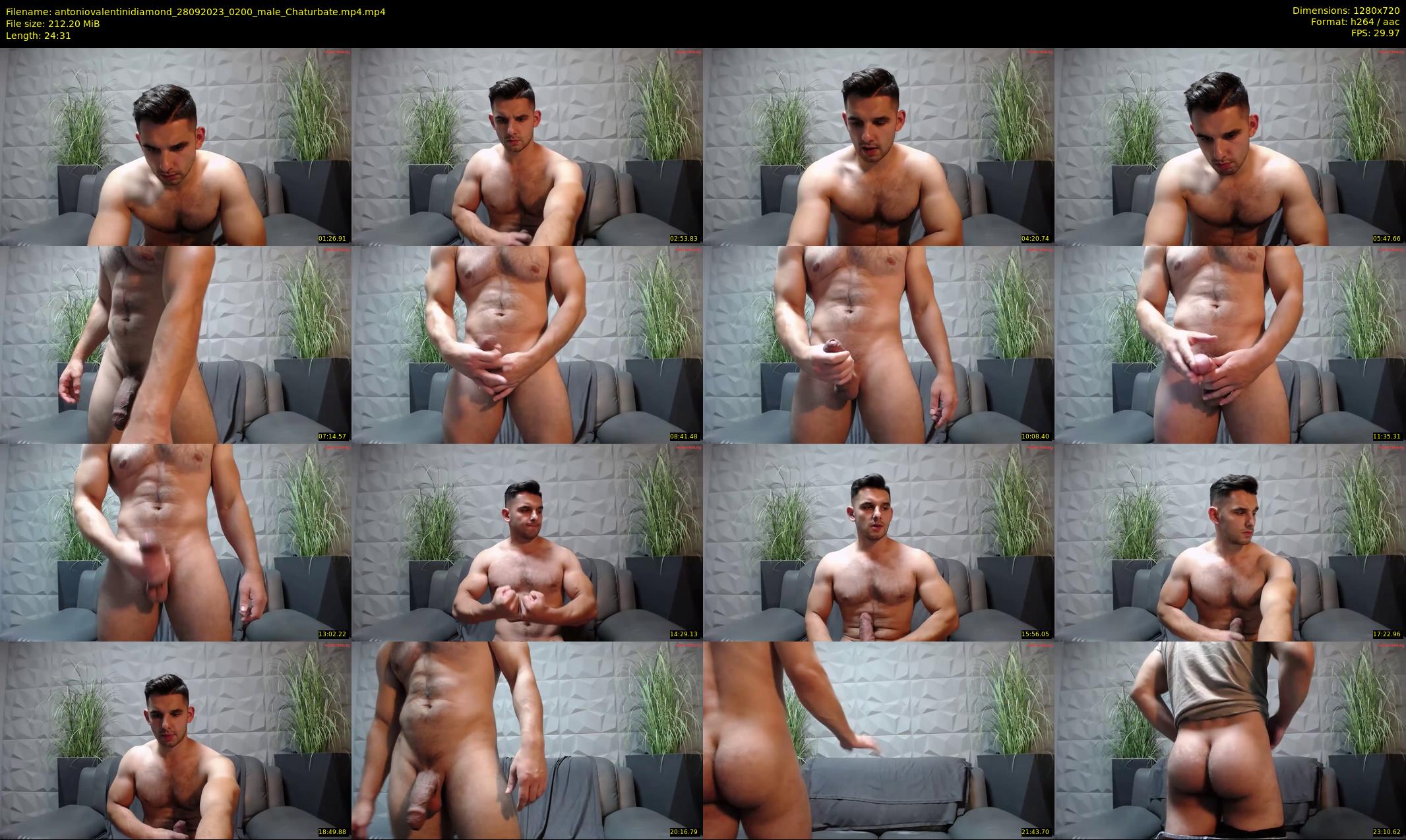 antoniovalentinidiamond — 25 minute Chaturbate male cam show recording, 720p, Sep 28, 2023