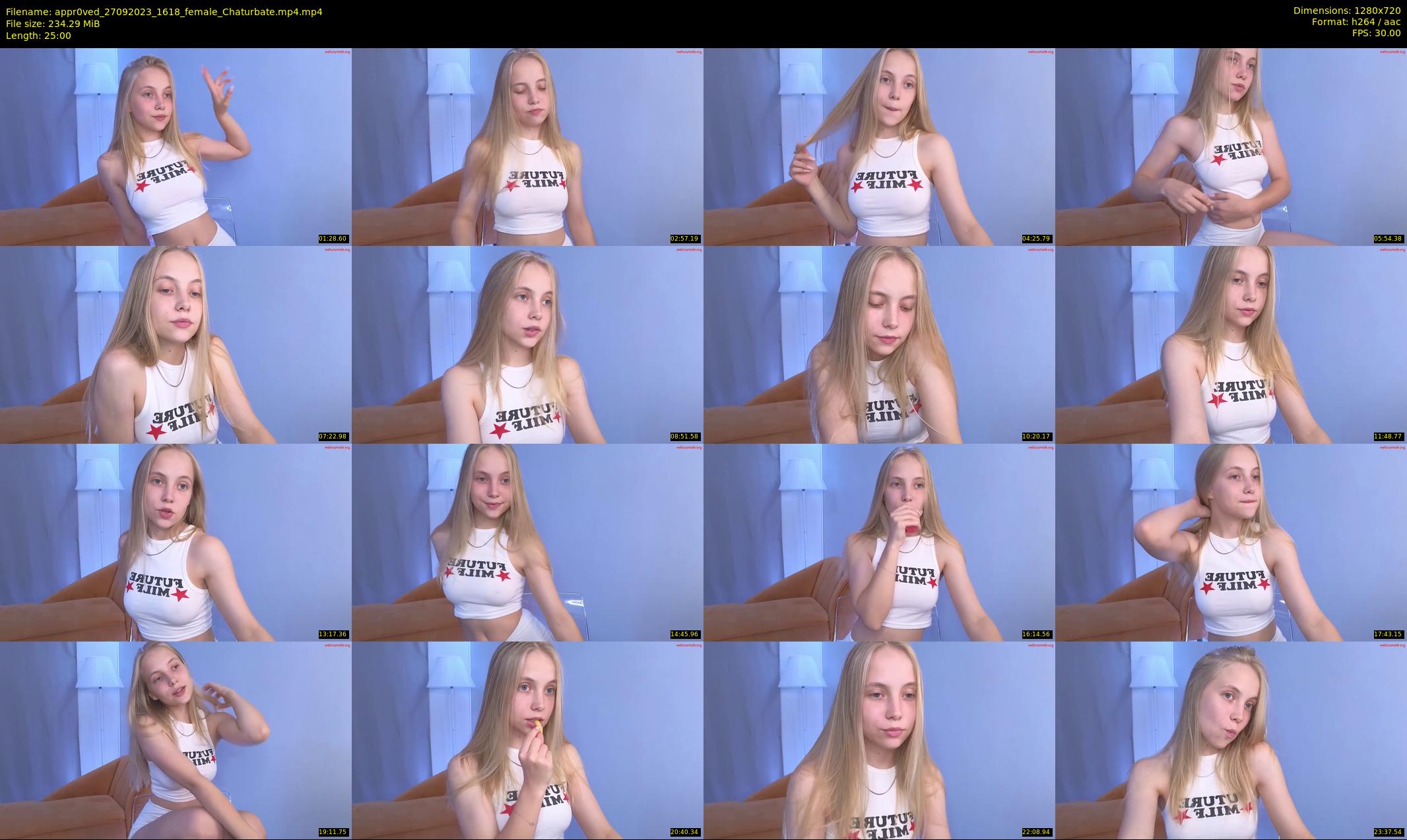 appr0ved — 25 minute Chaturbate female cam show recording, 720p, Sep 27, 2023