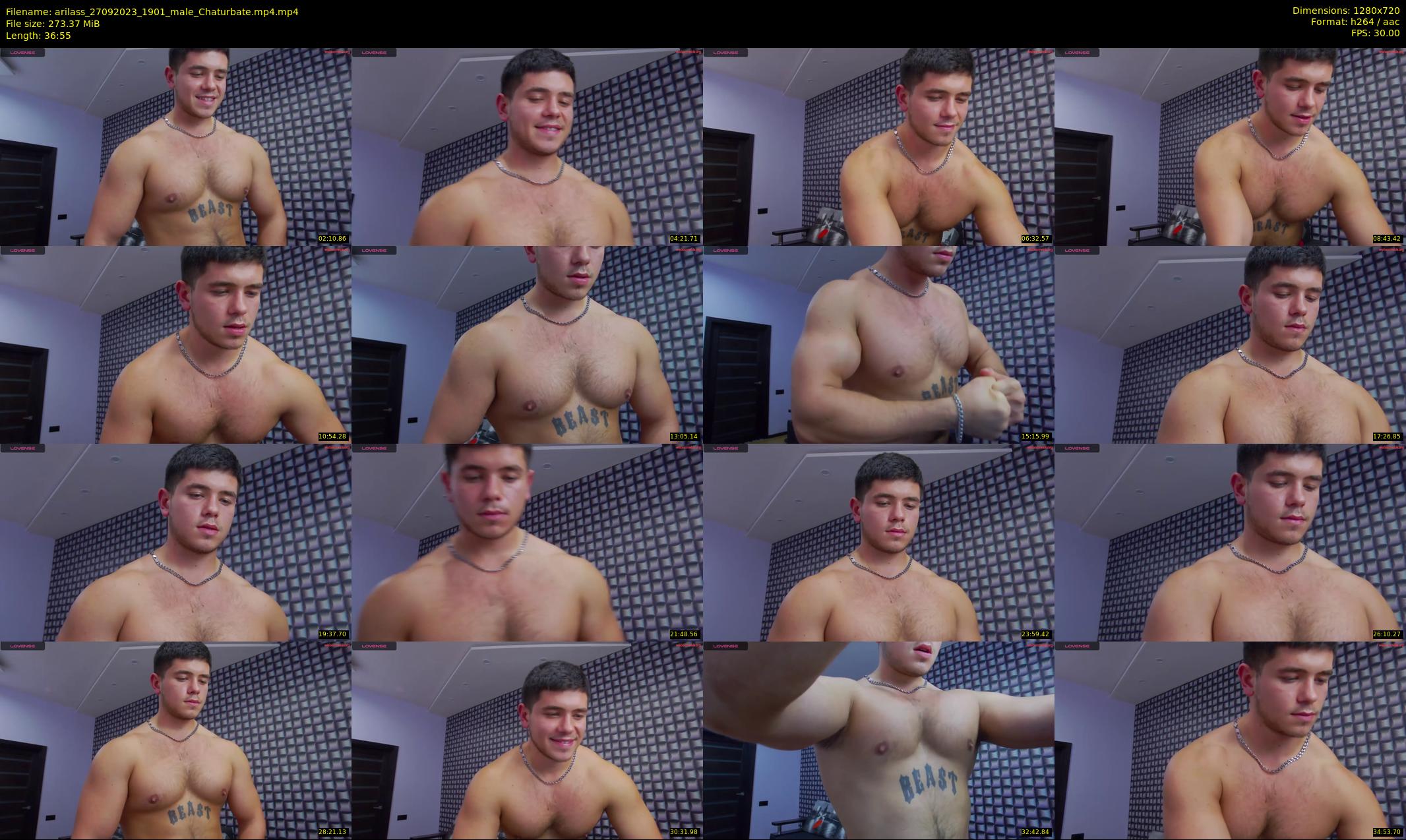 arilass — 37 minute Chaturbate male cam show recording, 720p, Sep 27, 2023