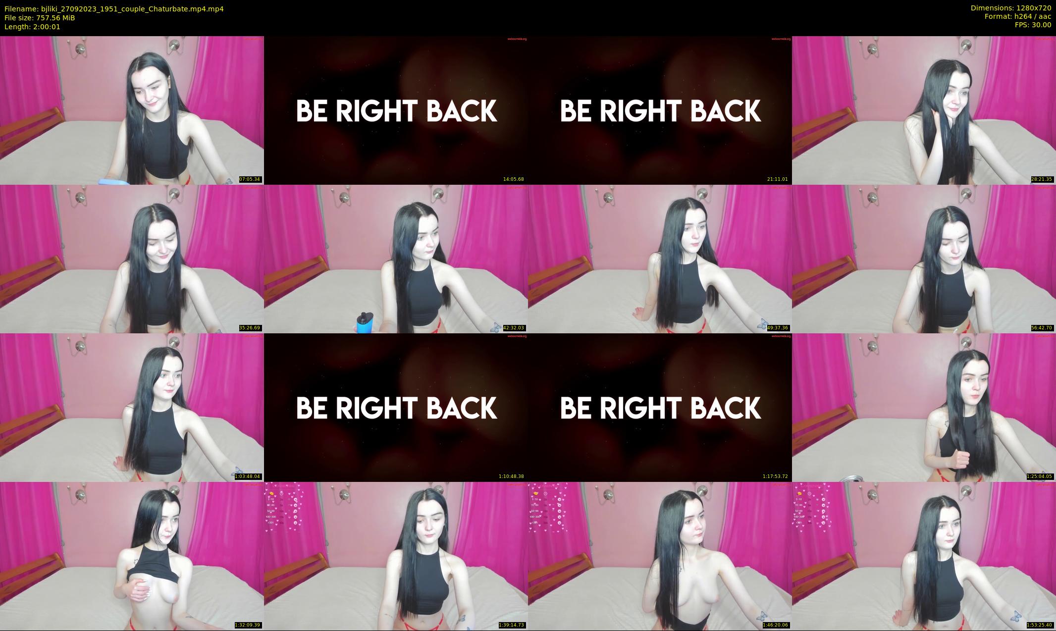 bjliki — 121 minute Chaturbate couple cam show recording, 720p, Sep 27, 2023