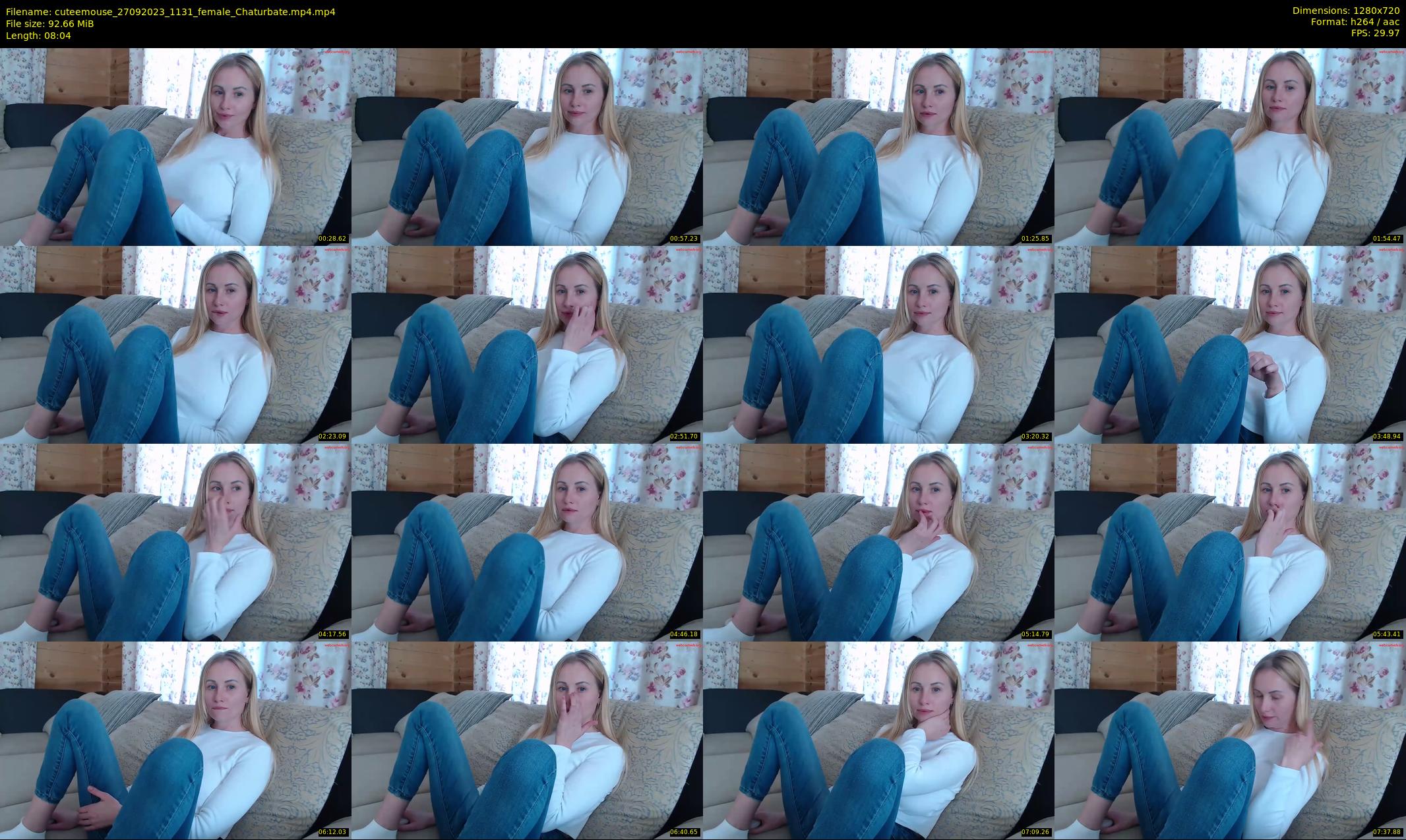 cuteemouse — 9 minute Chaturbate female cam show recording, 720p, Sep 27, 2023
