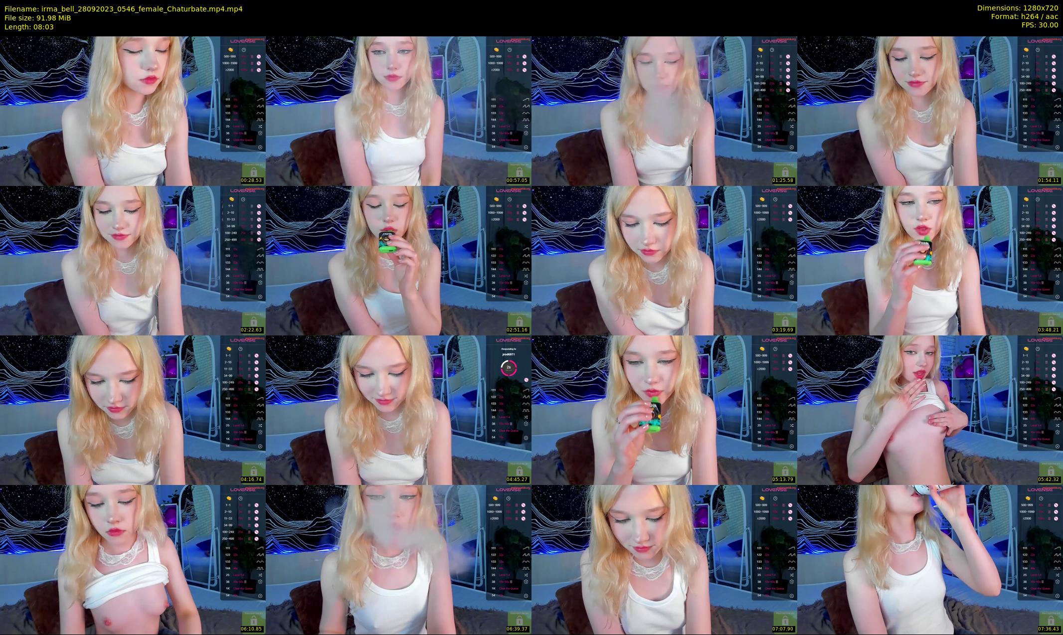 irma_bell — 9 minute Chaturbate female cam show recording, 720p, Sep 28, 2023