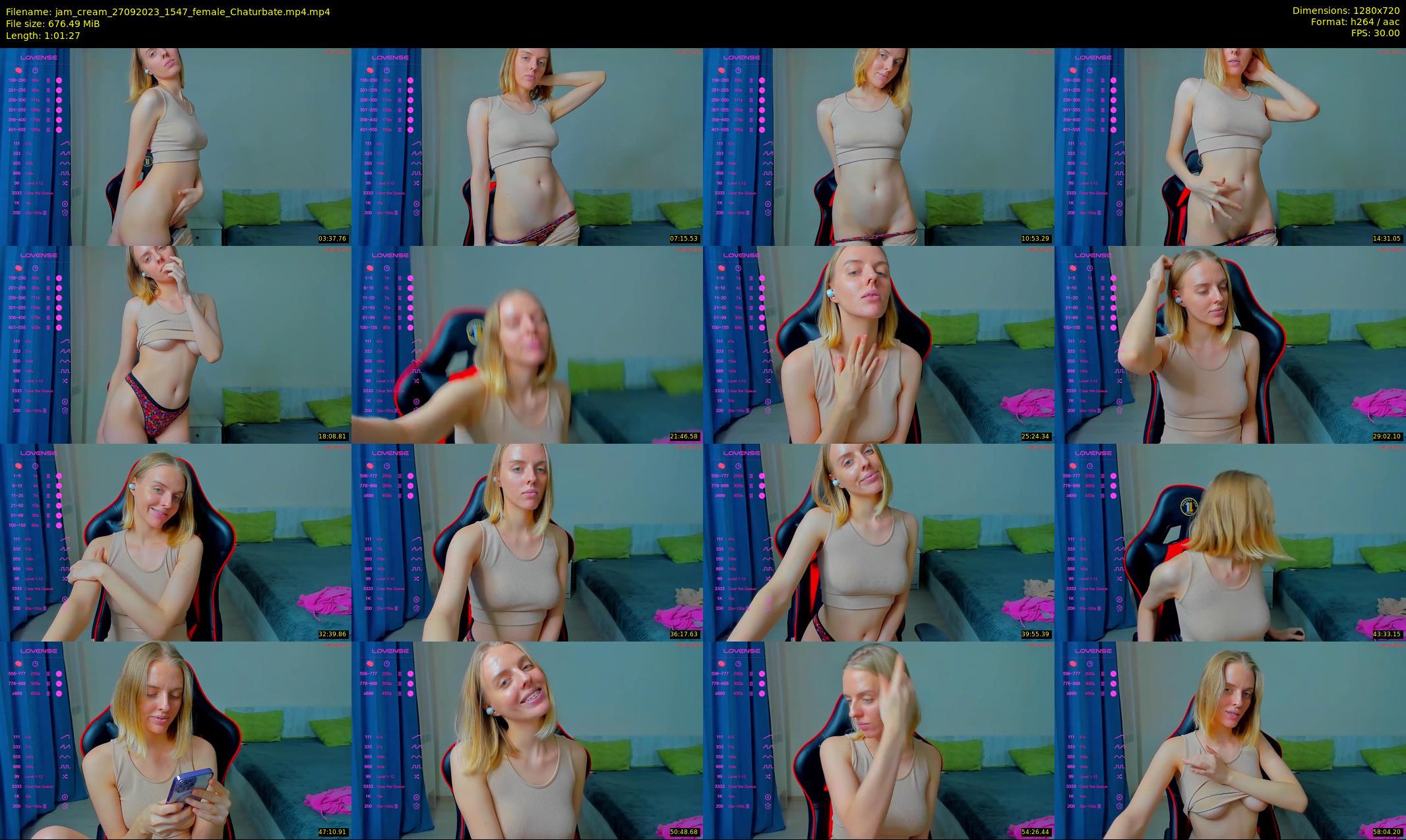 jam_cream — 62 minute Chaturbate female cam show recording, 720p, Sep 27, 2023