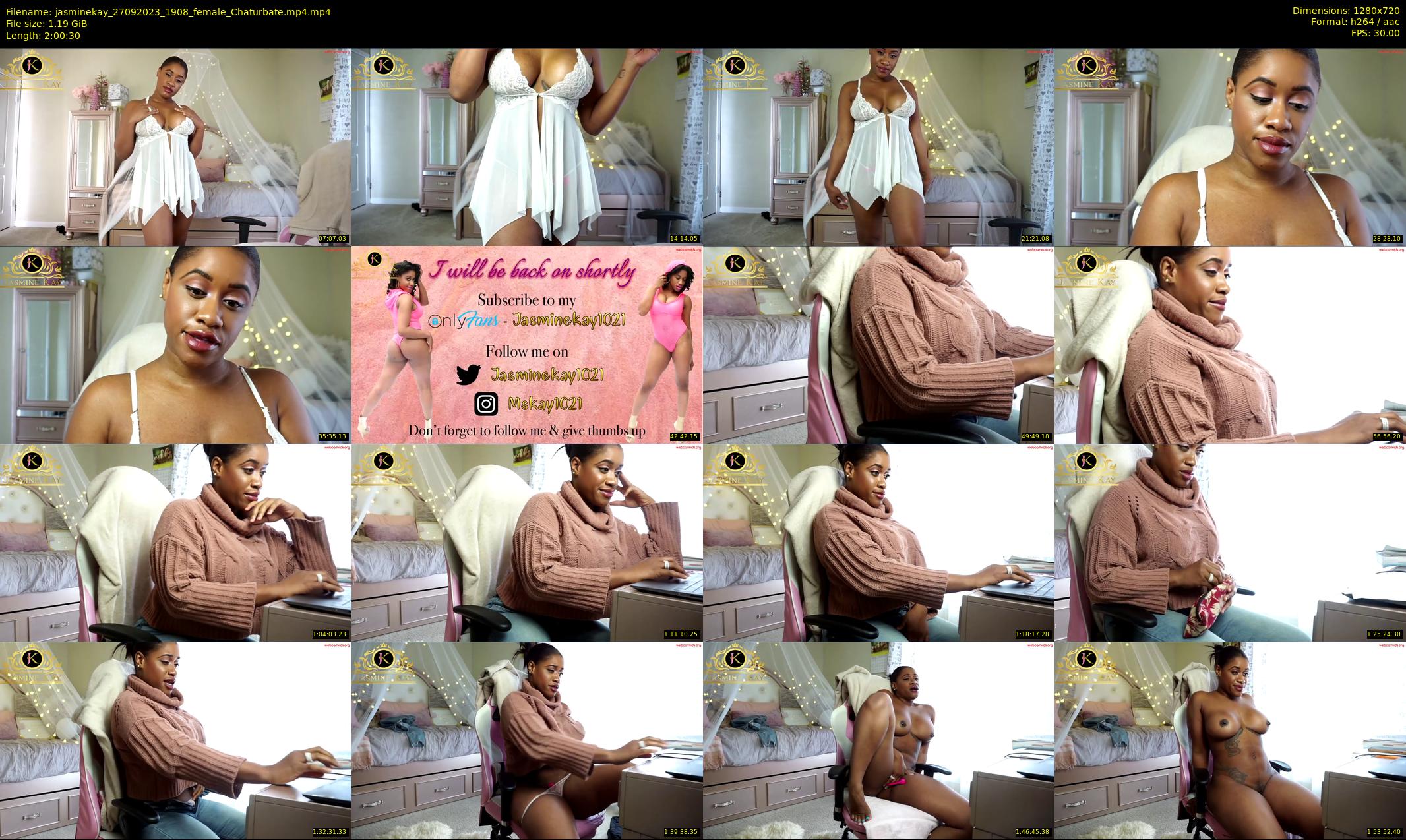 jasminekay — 121 minute Chaturbate female cam show recording, 720p, Sep 27, 2023