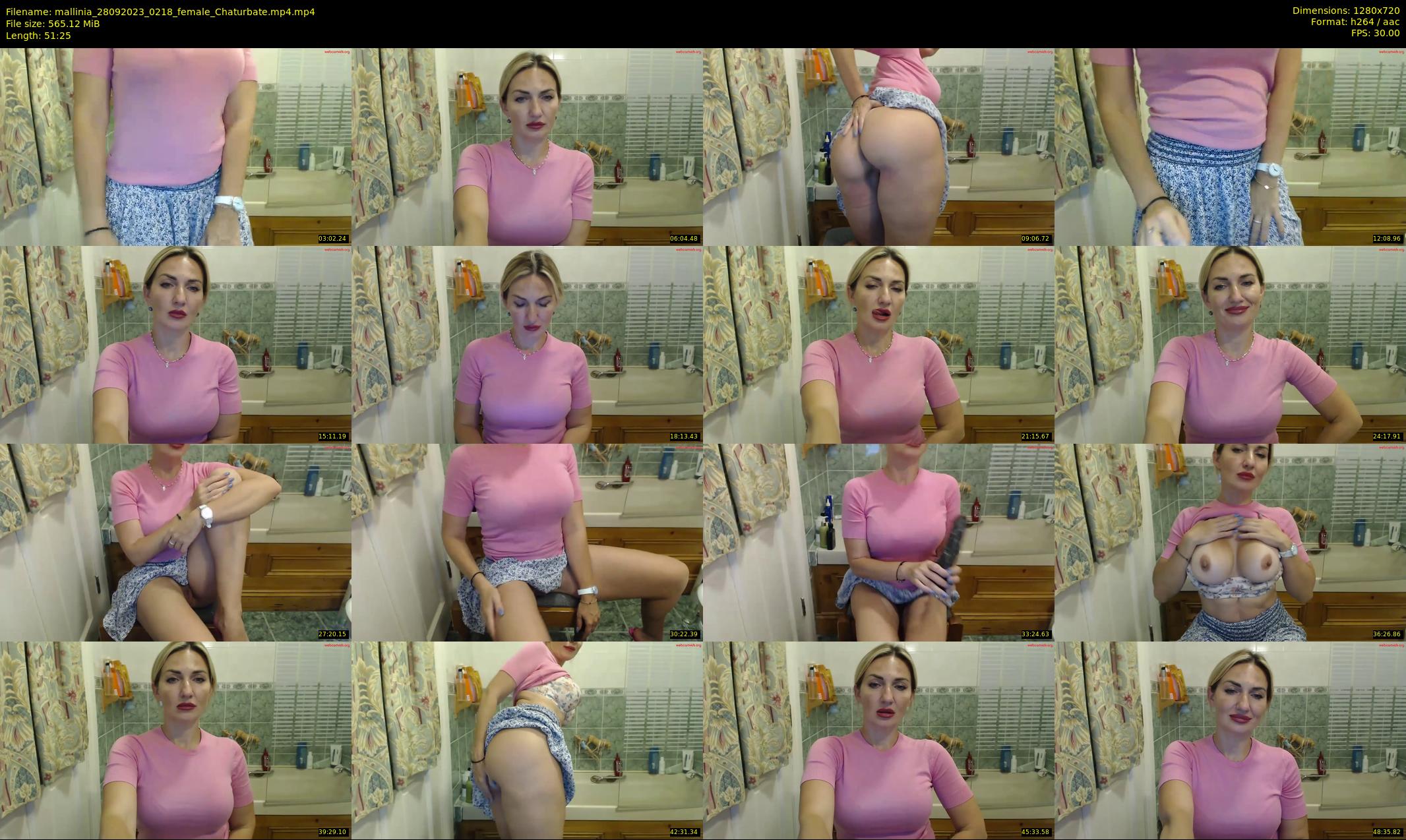 mallinia — 52 minute Chaturbate female cam show recording, 720p, Sep 28, 2023