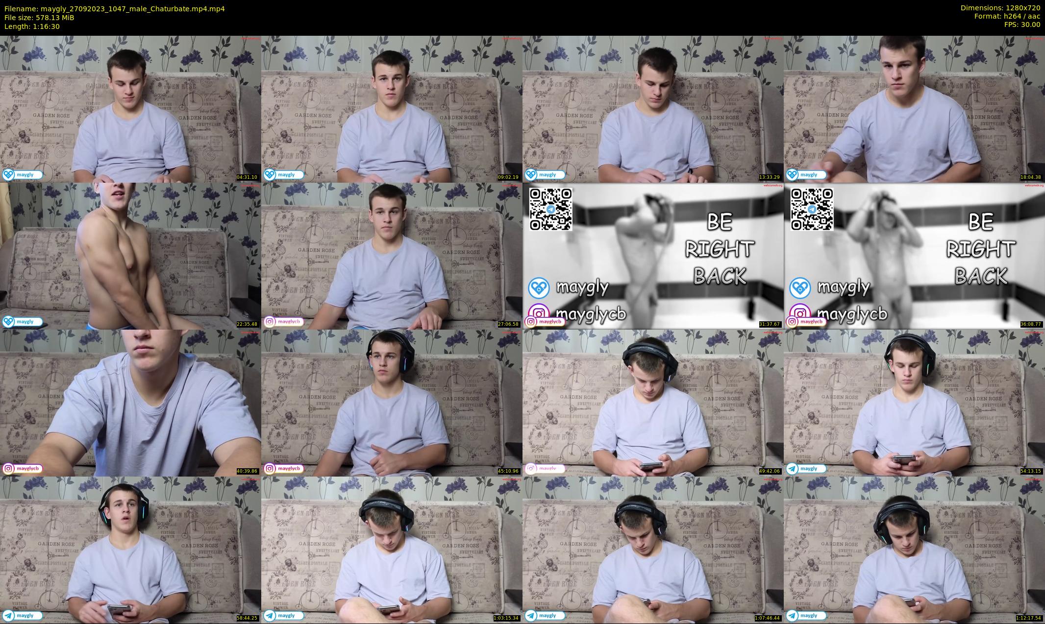 maygly — 77 minute Chaturbate male cam show recording, 720p, Sep 27, 2023