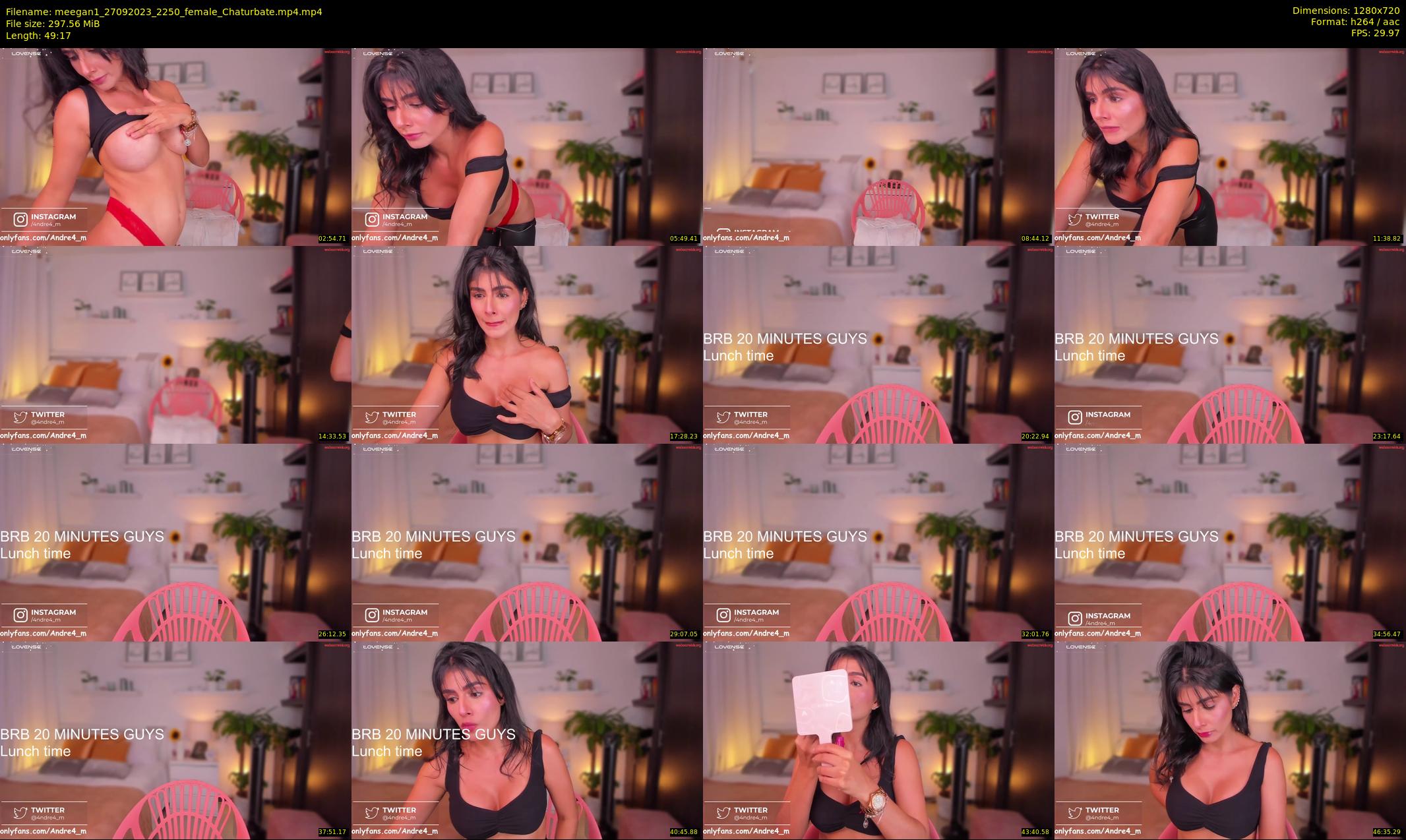 meegan1 — 50 minute Chaturbate female cam show recording, 720p, Sep 27, 2023