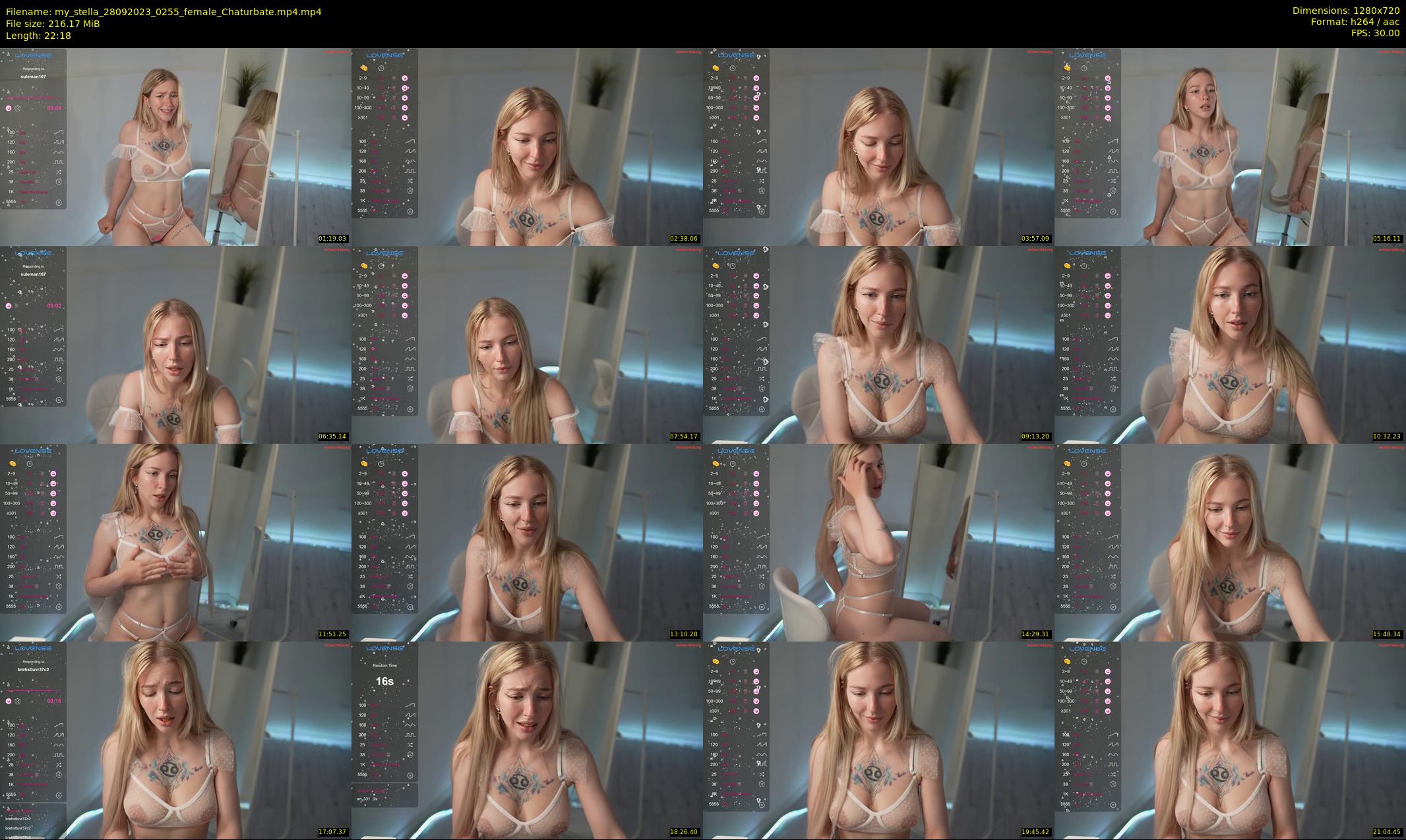 my_stella — 23 minute Chaturbate female cam show recording, 720p, Sep 28, 2023