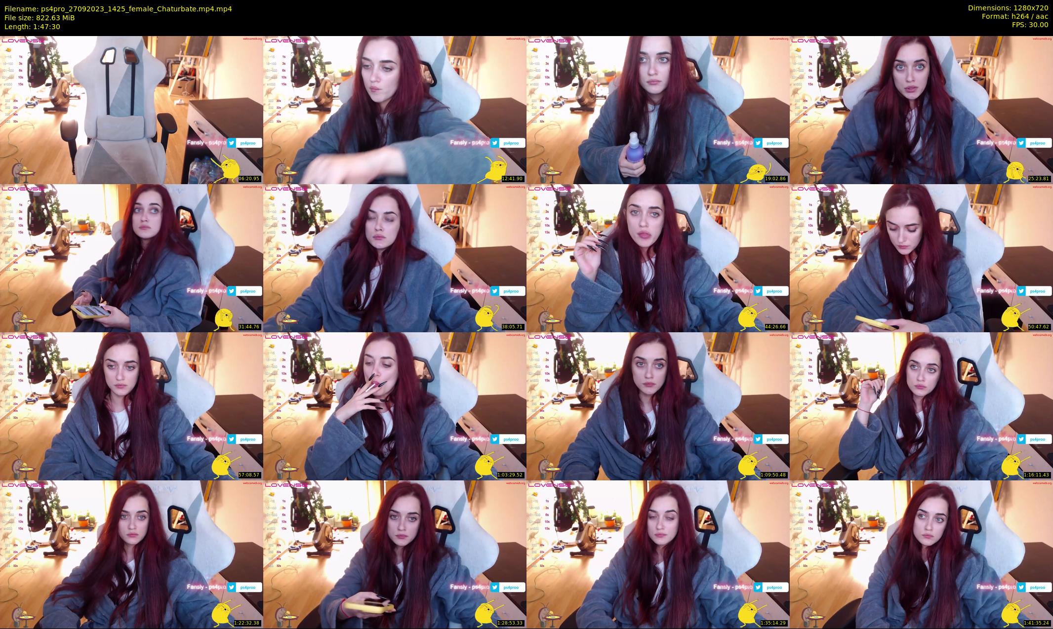 ps4pro — 108 minute Chaturbate female cam show recording, 720p, Sep 27, 2023
