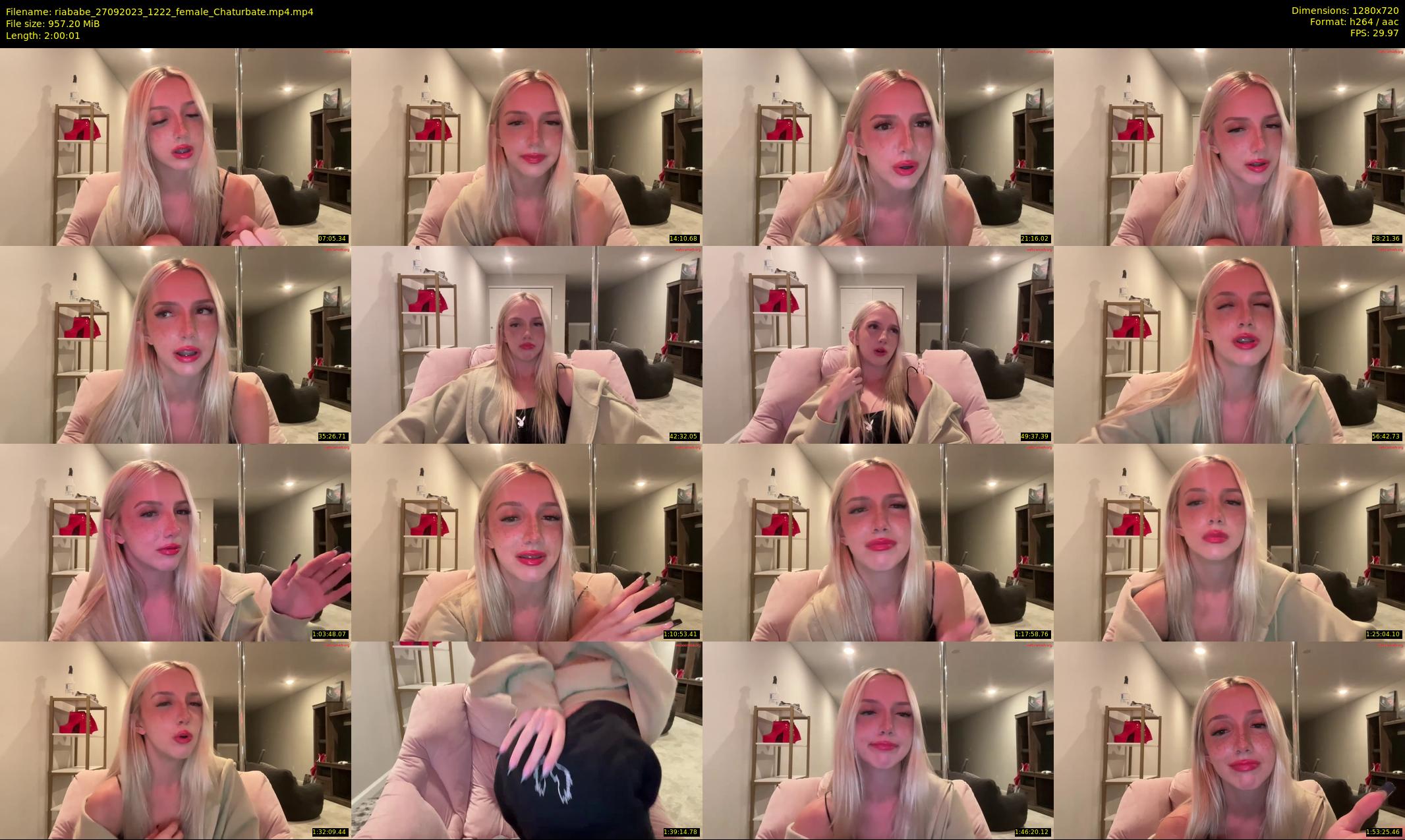 riababe — 121 minute Chaturbate female cam show recording, 720p, Sep 27, 2023