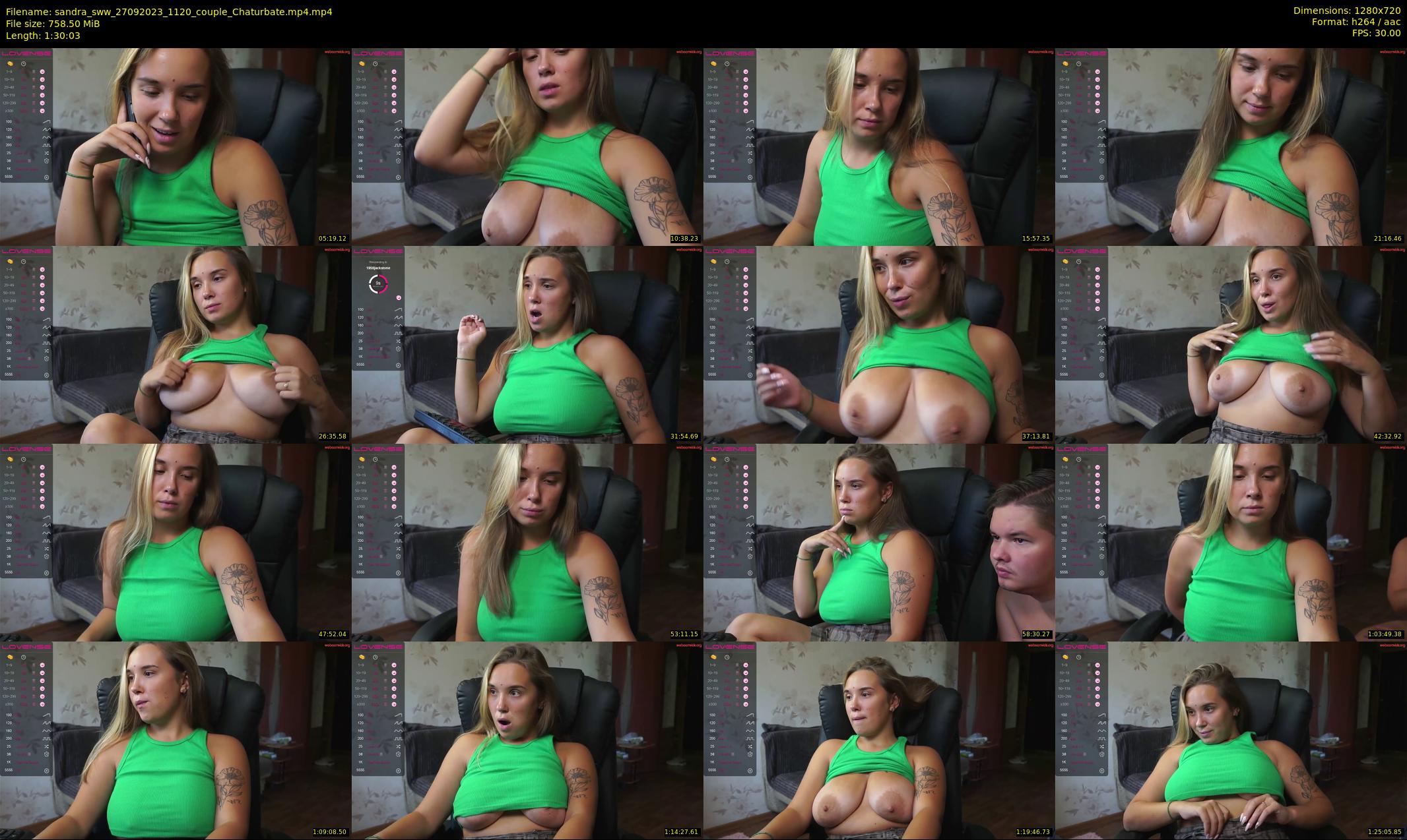 sandra_sww — 91 minute Chaturbate couple cam show recording, 720p, Sep 27, 2023