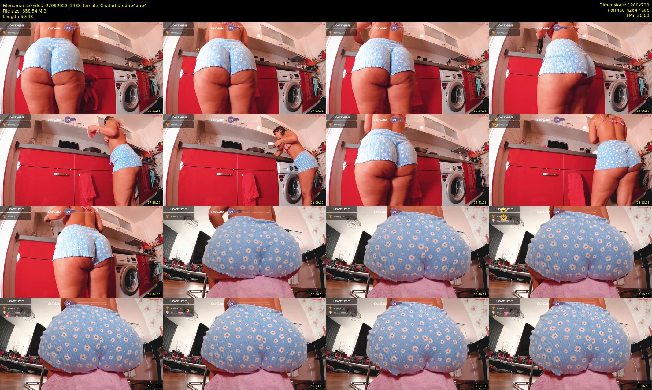 sexydea — 60 minute Chaturbate female cam show recording, 720p, Sep 27, 2023