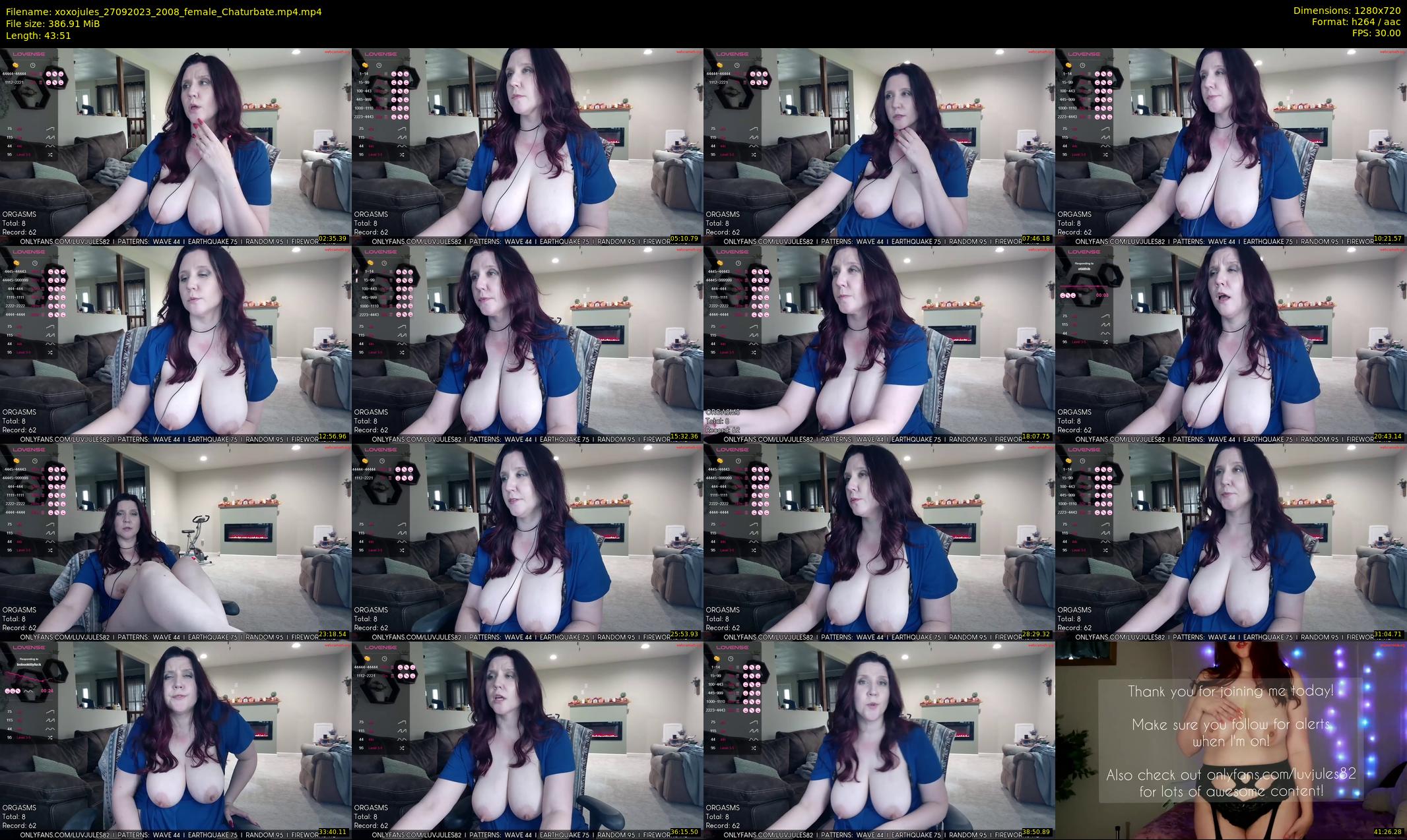 xoxojules — 44 minute Chaturbate female cam show recording, 720p, Sep 27, 2023