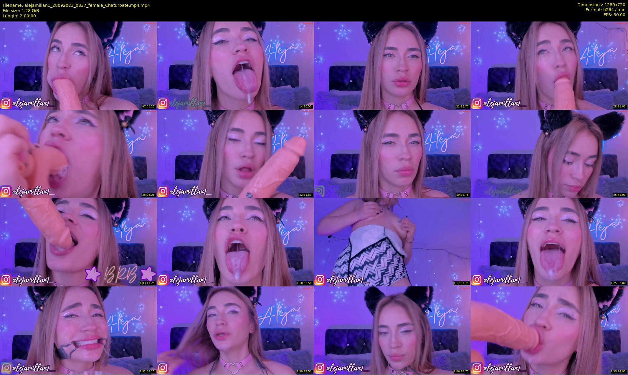 alejamillan1 — 120 minute Chaturbate female cam show recording, 720p, Sep 28, 2023