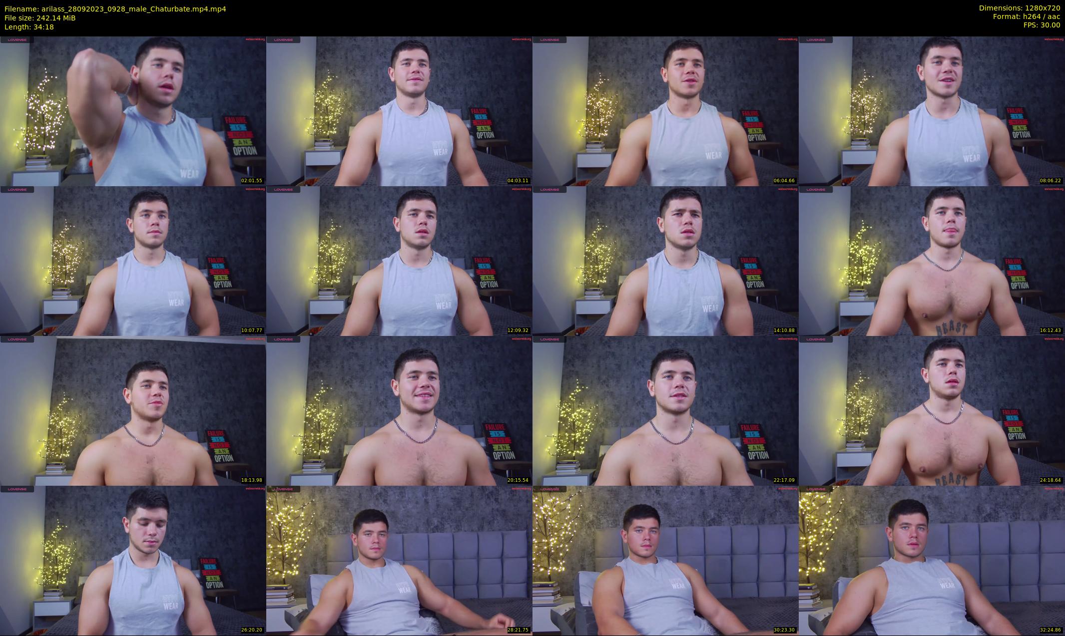 arilass — 35 minute Chaturbate male cam show recording, 720p, Sep 28, 2023