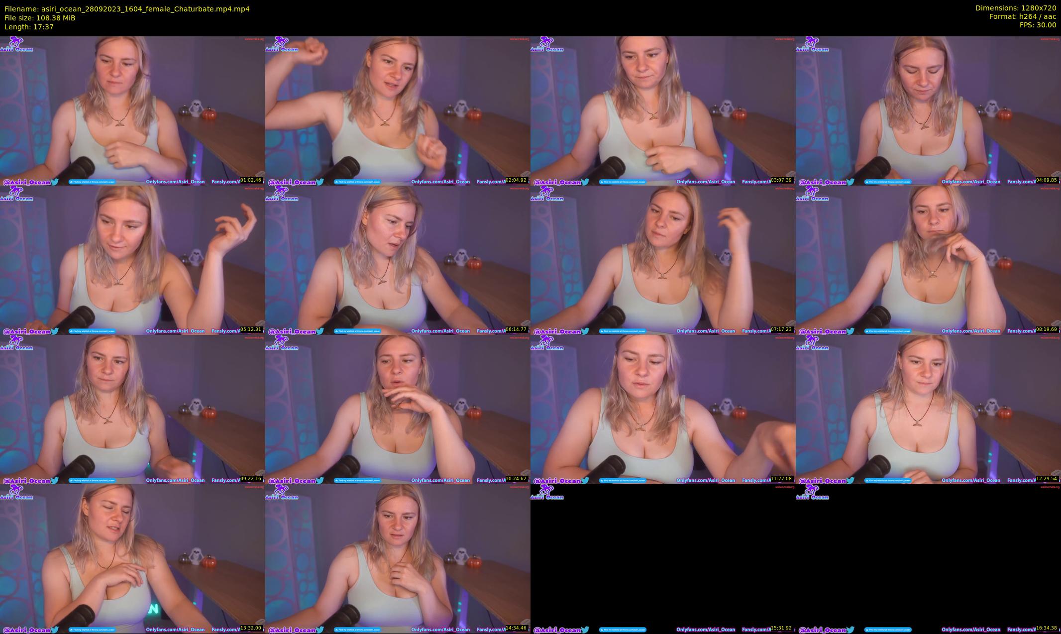 asiri_ocean — 18 minute Chaturbate female cam show recording, 720p, Sep 28, 2023