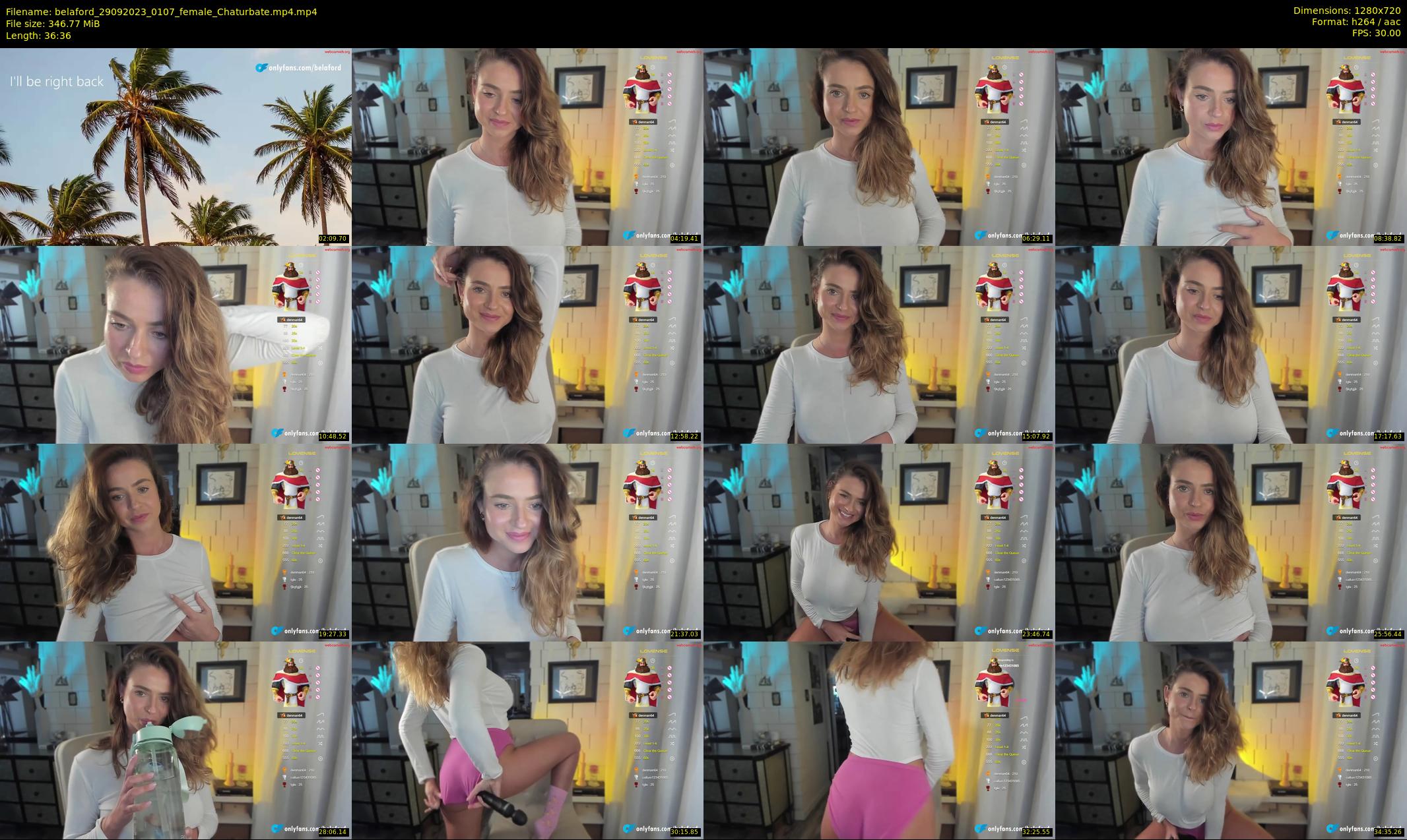 belaford — 37 minute Chaturbate female cam show recording, 720p, Sep 29, 2023