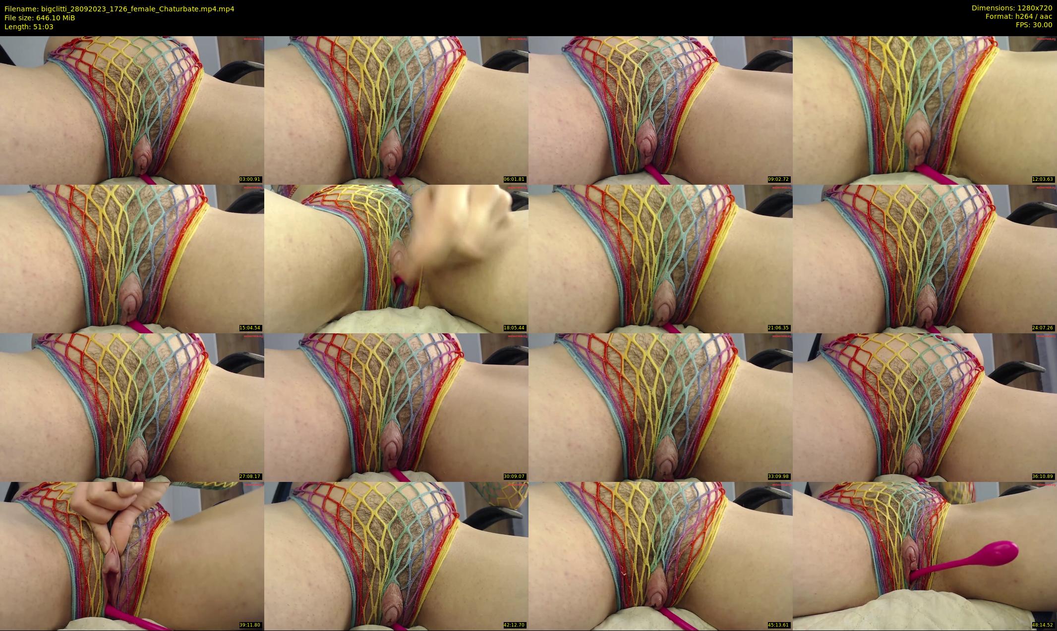 bigclitti — 52 minute Chaturbate female cam show recording, 720p, Sep 28, 2023