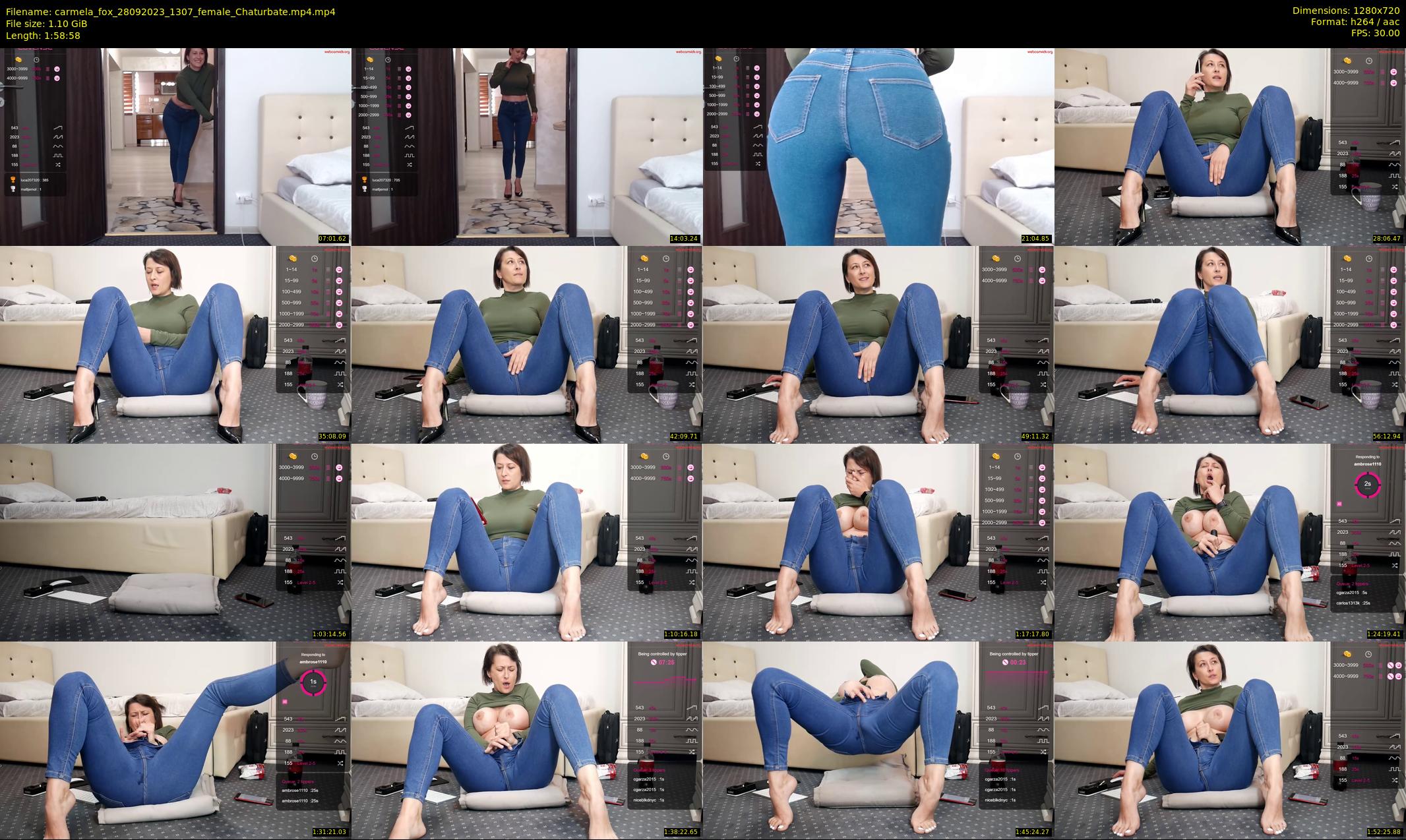 carmela_fox — 119 minute Chaturbate female cam show recording, 720p, Sep 28, 2023