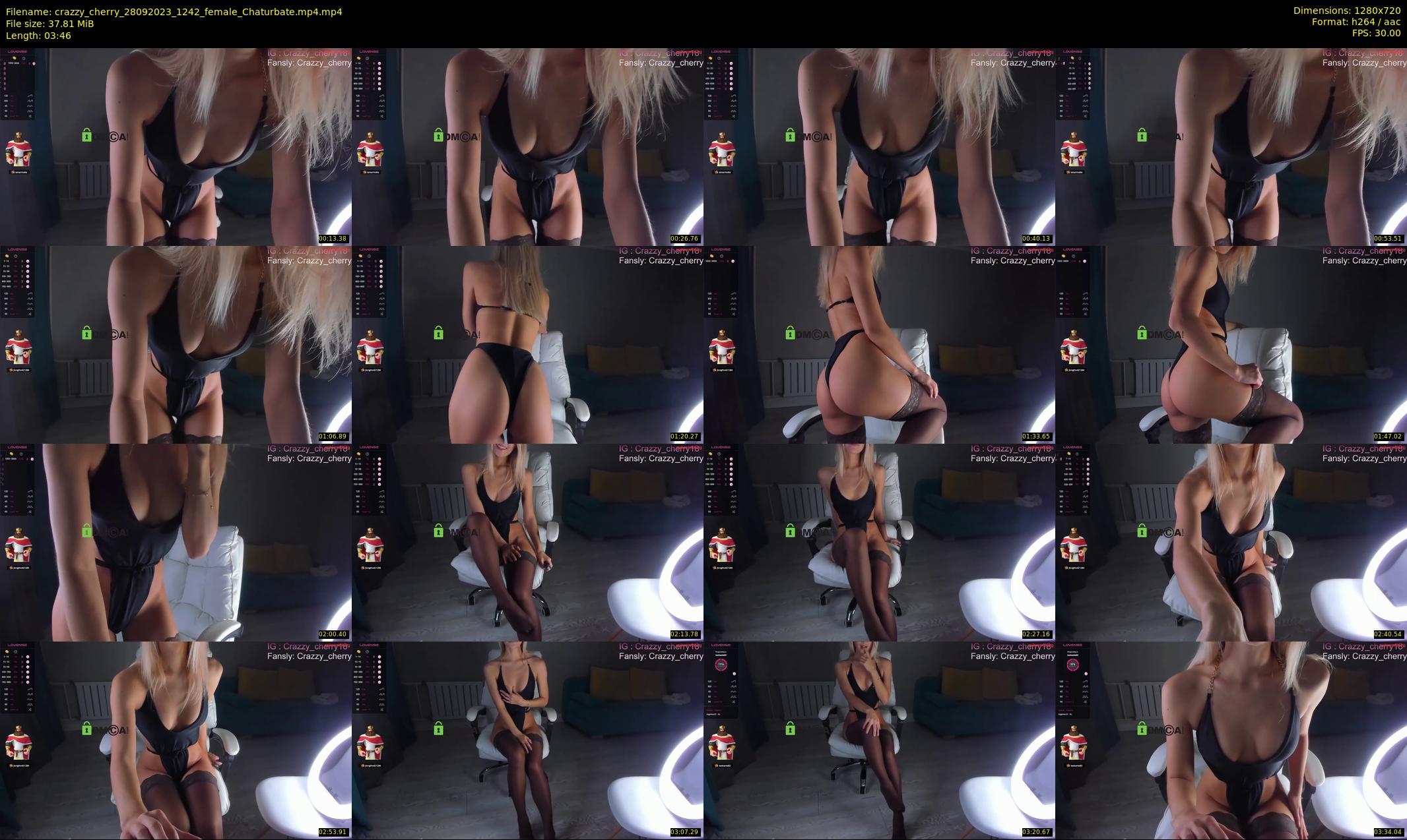 crazzy_cherry — 4 minute Chaturbate female cam show recording, 720p, Sep 28, 2023