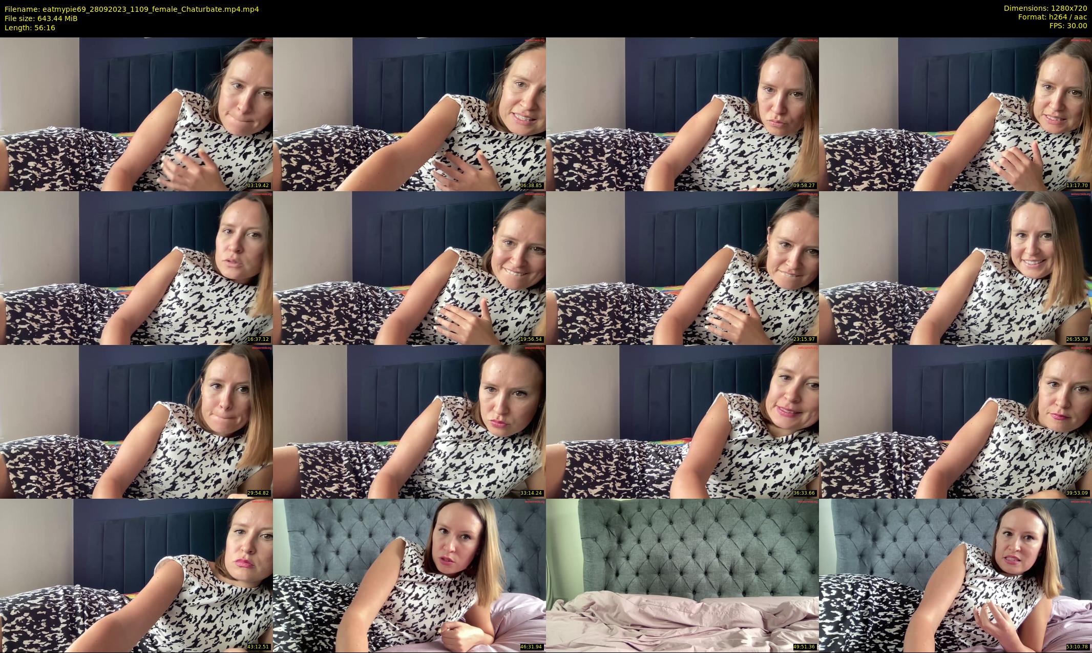 eatmypie69 — 57 minute Chaturbate female cam show recording, 720p, Sep 28, 2023