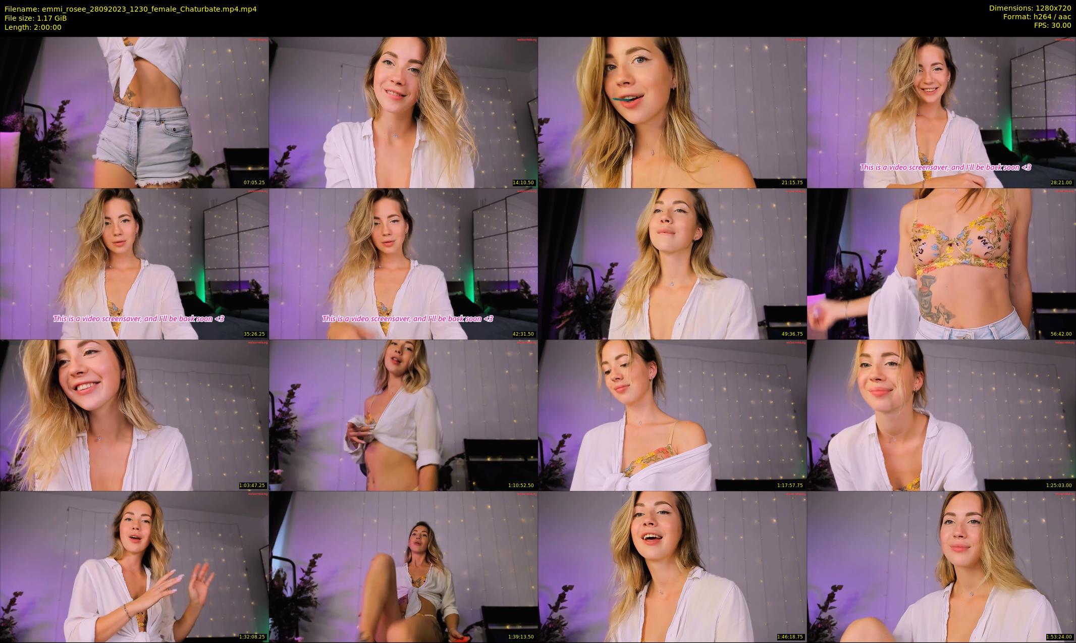 emmi_rosee — 120 minute Chaturbate female cam show recording, 720p, Sep 28, 2023