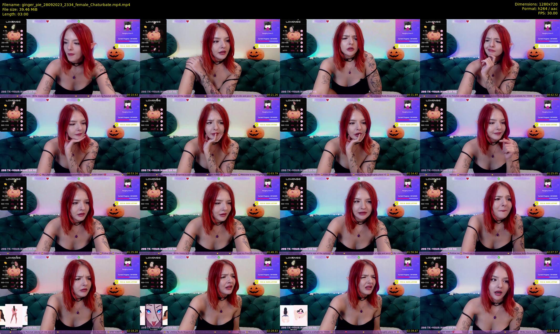 ginger_pie — 3 minute Chaturbate female cam show recording, 720p, Sep 28, 2023