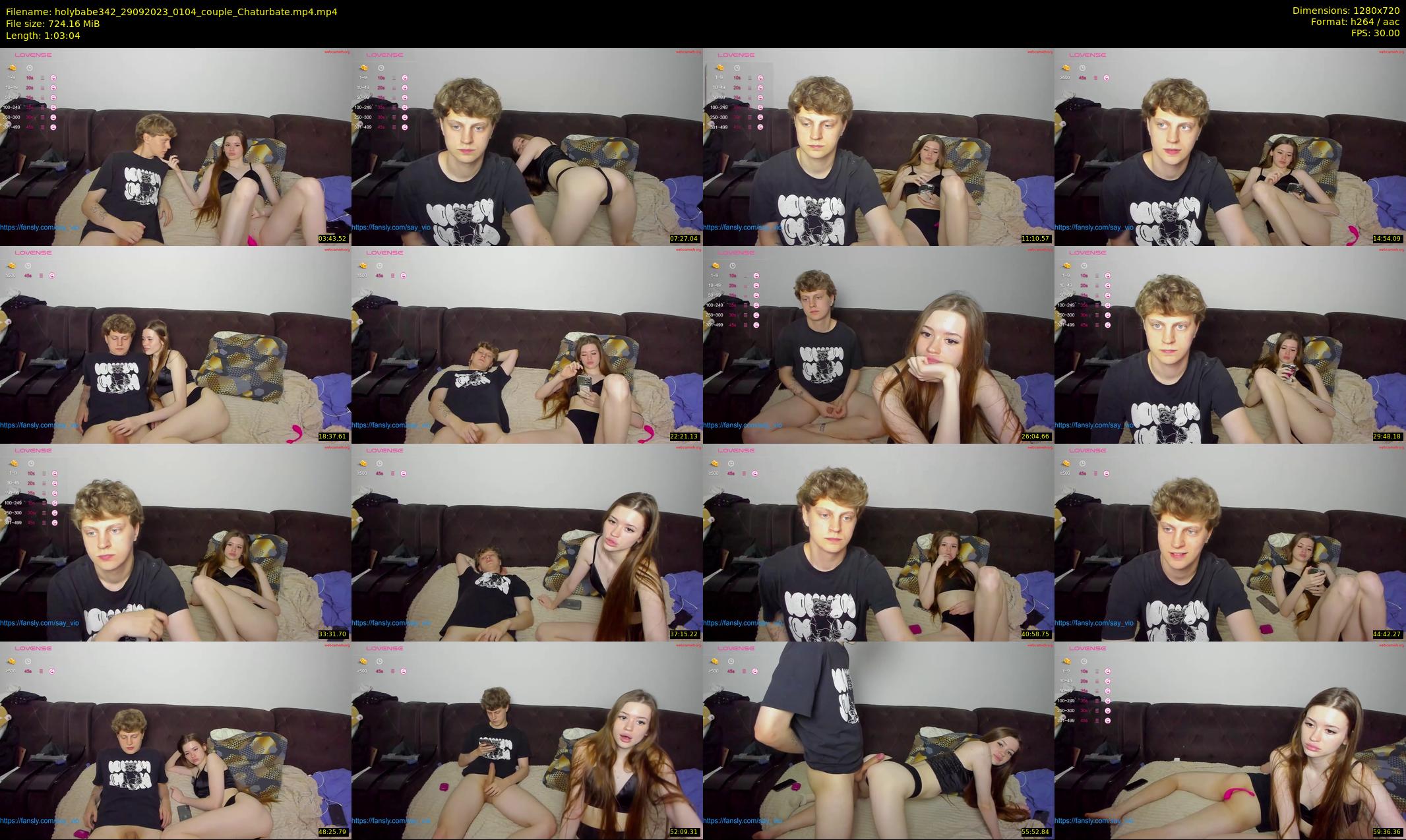 holybabe342 — 64 minute Chaturbate couple cam show recording, 720p, Sep 29, 2023