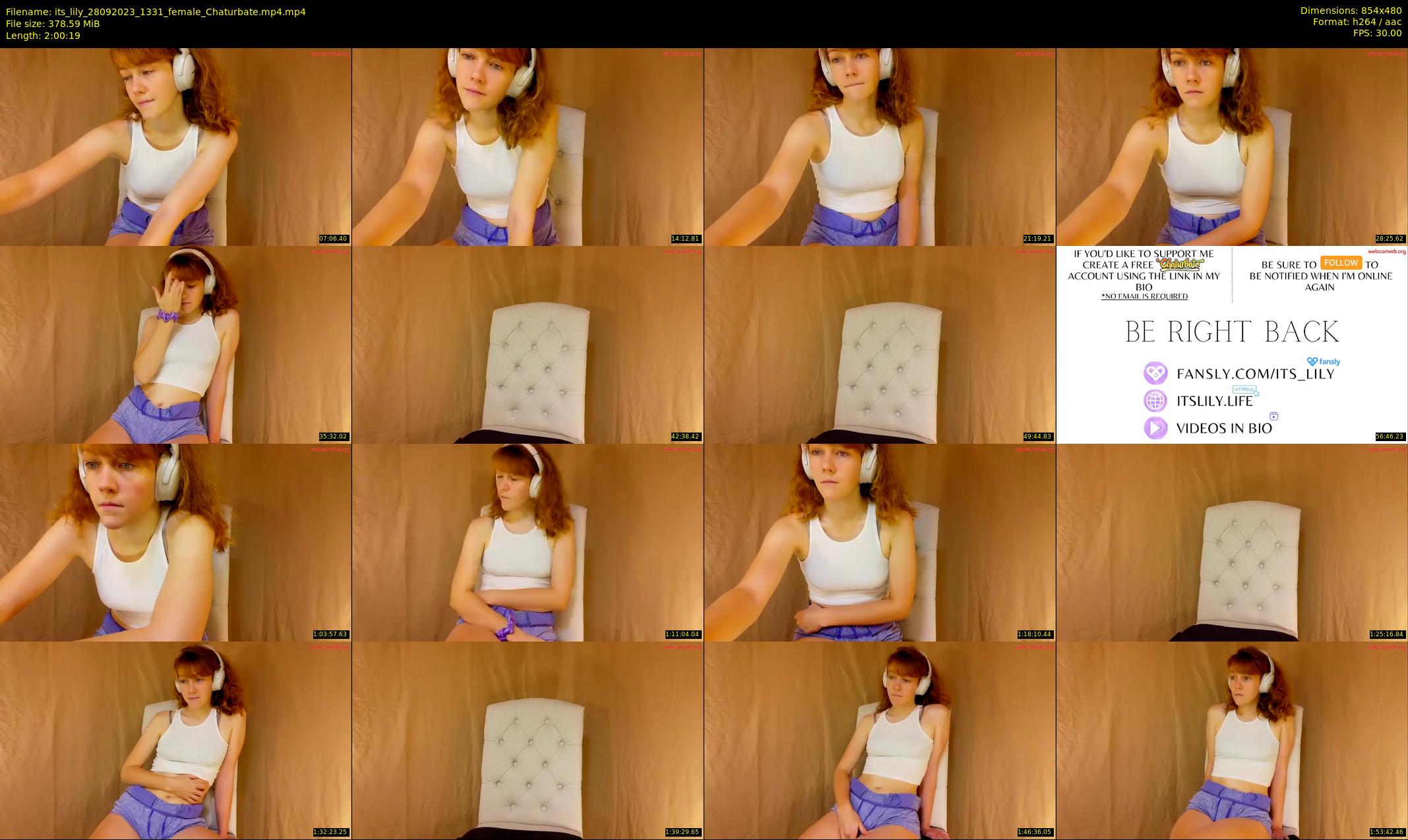 its_lily — 121 minute Chaturbate female cam show recording, 480p, Sep 28, 2023