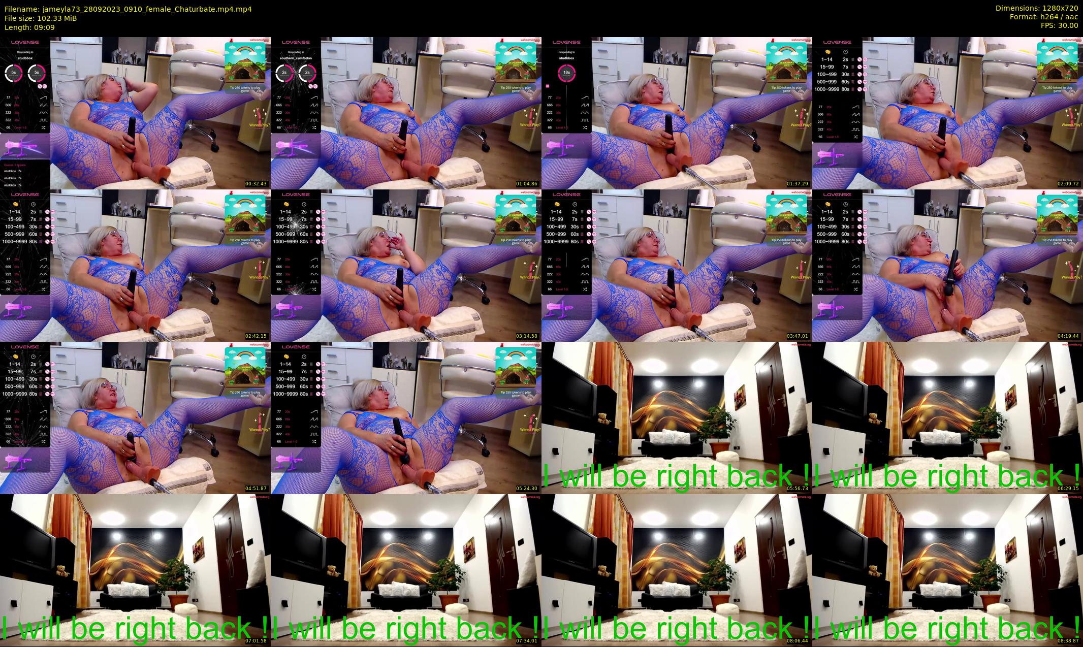 jameyla73 — 10 minute Chaturbate female cam show recording, 720p, Sep 28, 2023