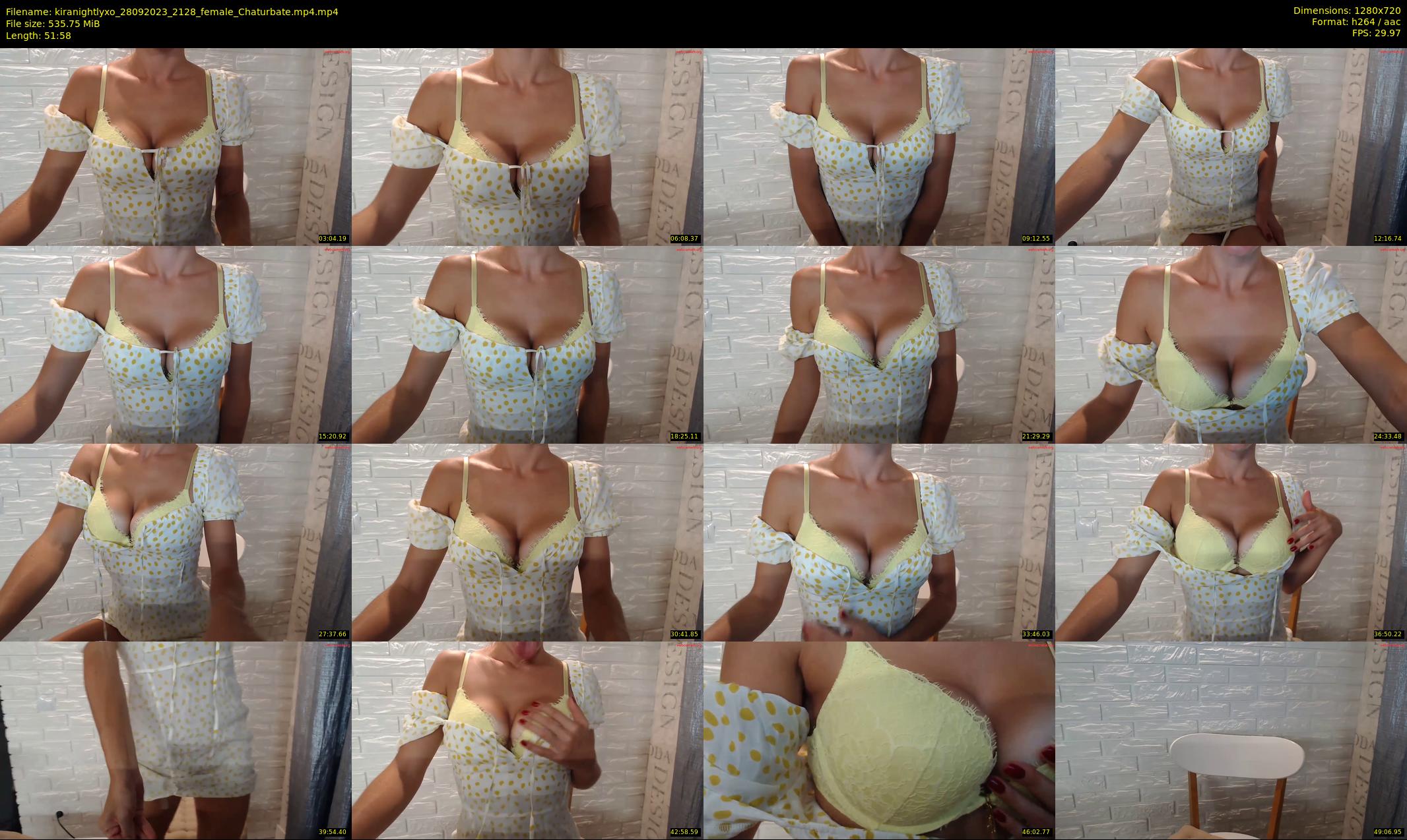 kiranightlyxo — 52 minute Chaturbate female cam show recording, 720p, Sep 28, 2023