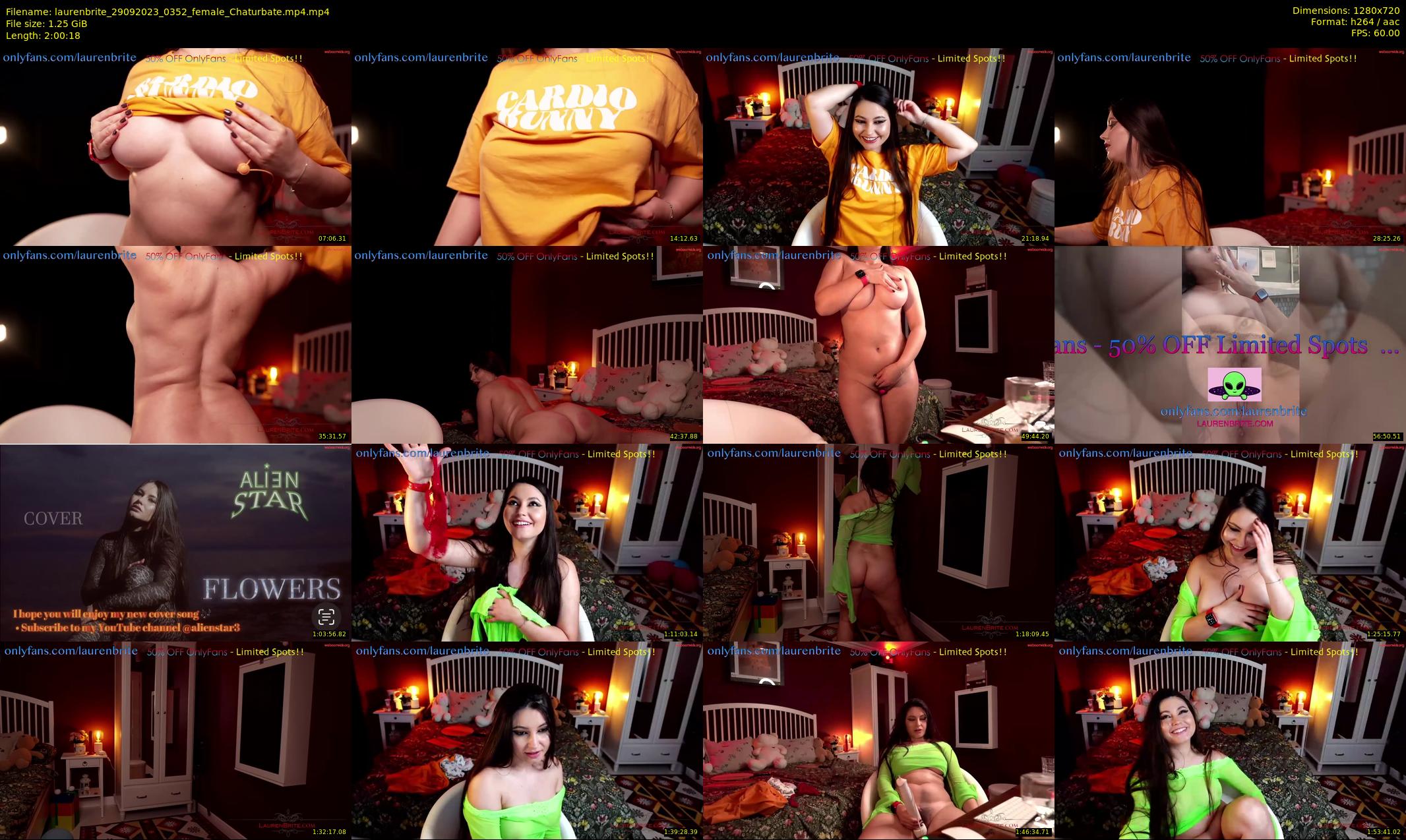 laurenbrite — 121 minute Chaturbate female cam show recording, 720p, Sep 29, 2023