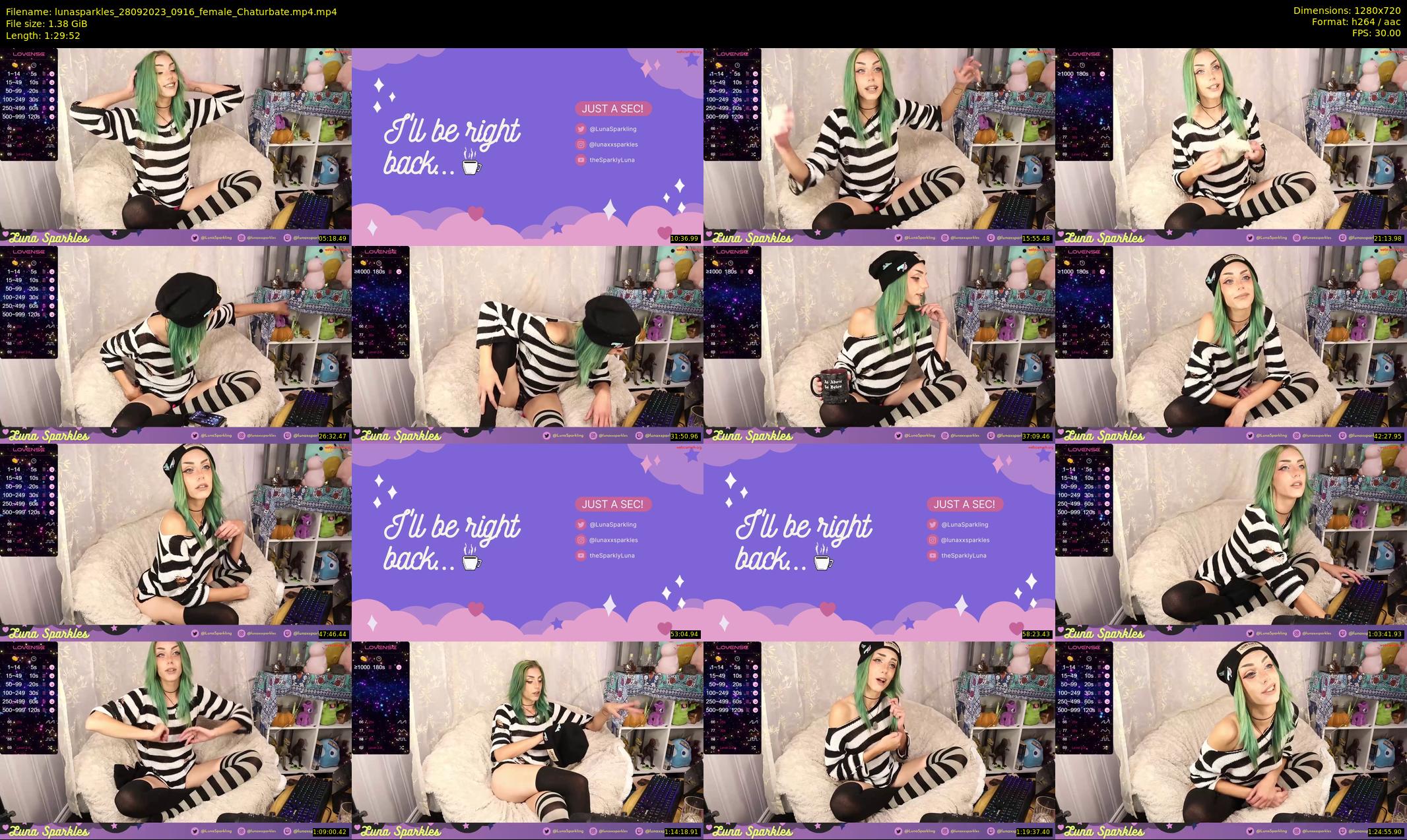 lunasparkles — 90 minute Chaturbate female cam show recording, 720p, Sep 28, 2023