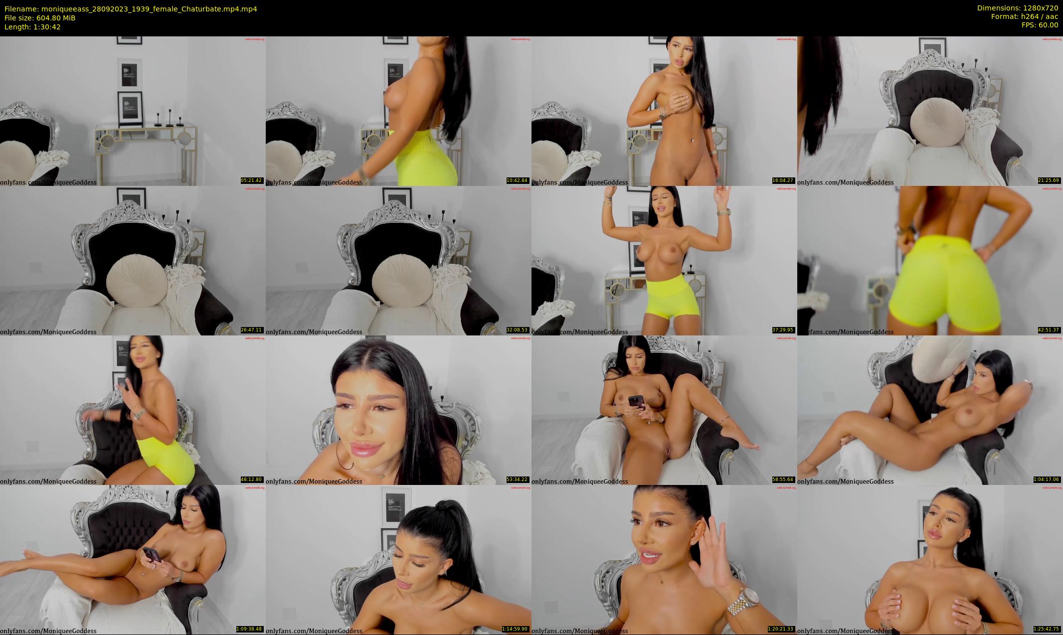 moniqueeass — 91 minute Chaturbate female cam show recording, 720p, Sep 28, 2023